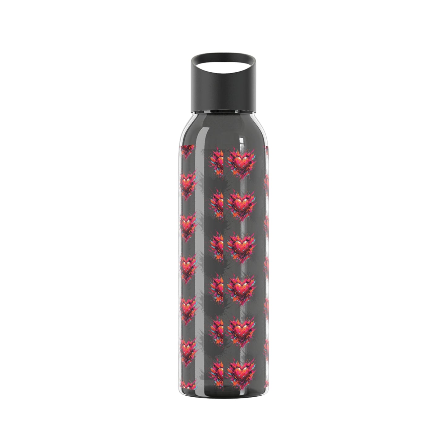 Sky Water Bottle â€” Heart Design Self - Love Water Bottle for Daily Hydration - SJM Print Store