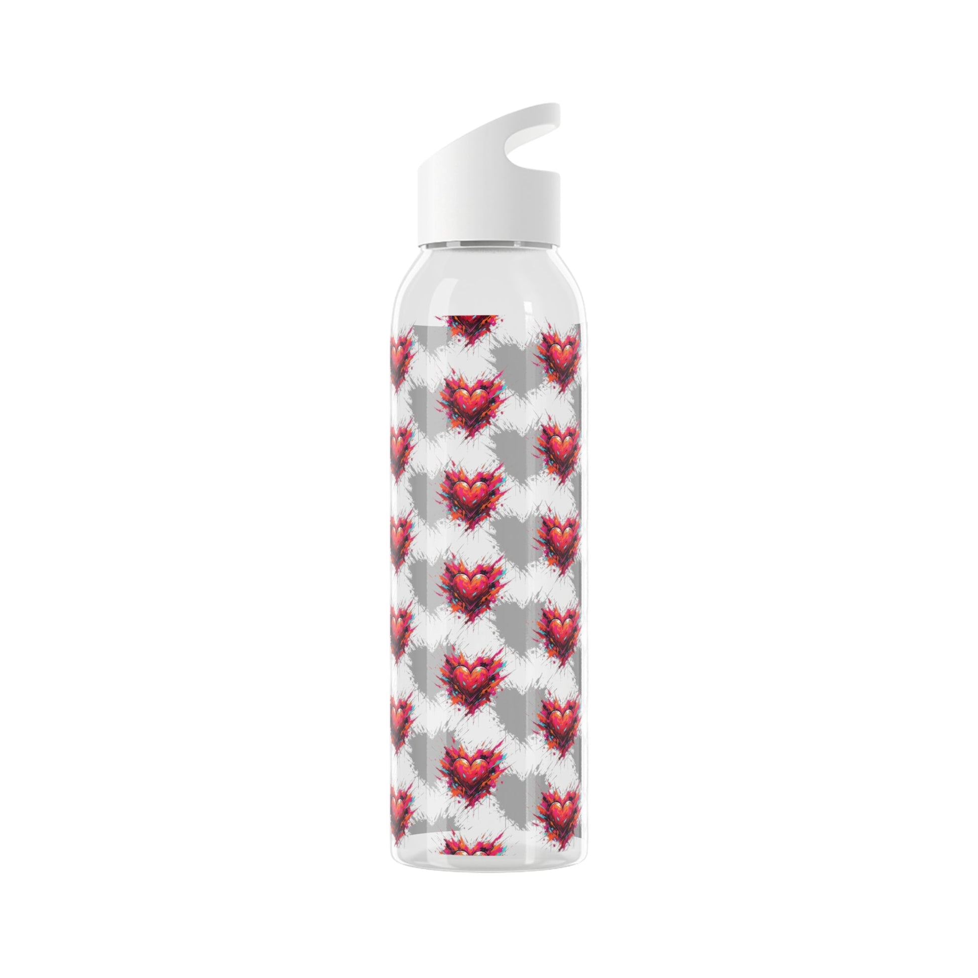 Sky Water Bottle â€” Heart Design Self - Love Water Bottle for Daily Hydration - SJM Print Store