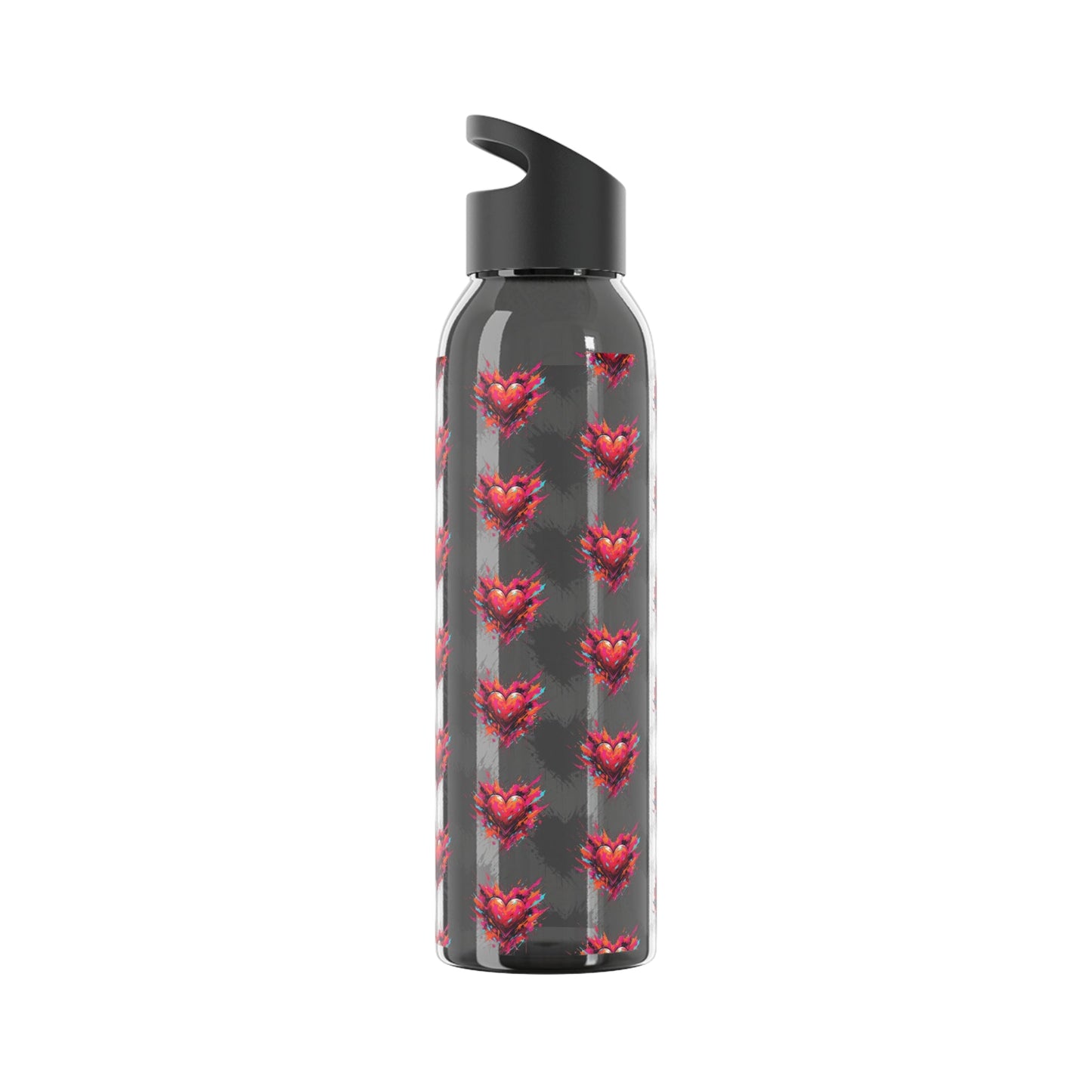 Sky Water Bottle â€” Heart Design Self - Love Water Bottle for Daily Hydration - SJM Print Store