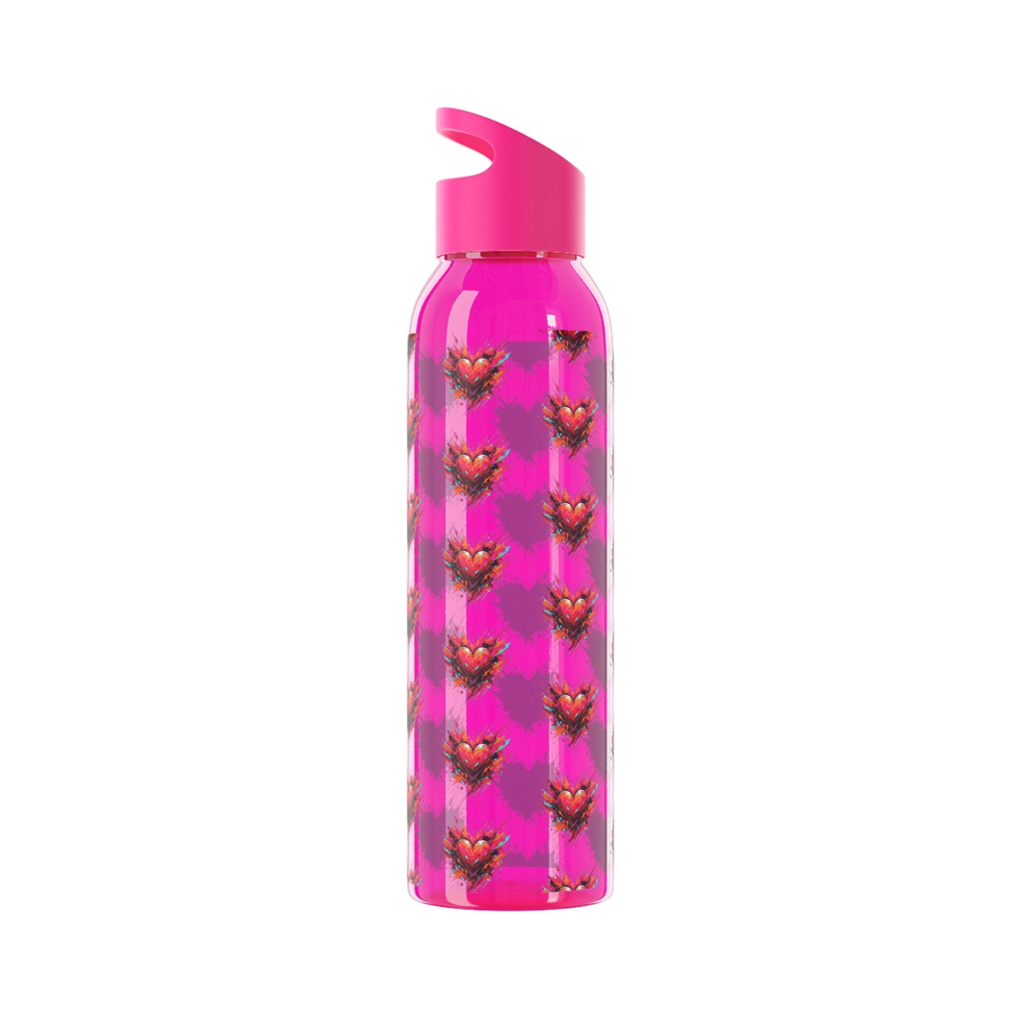 Sky Water Bottle â€” Heart Design Self - Love Water Bottle for Daily Hydration - SJM Print Store