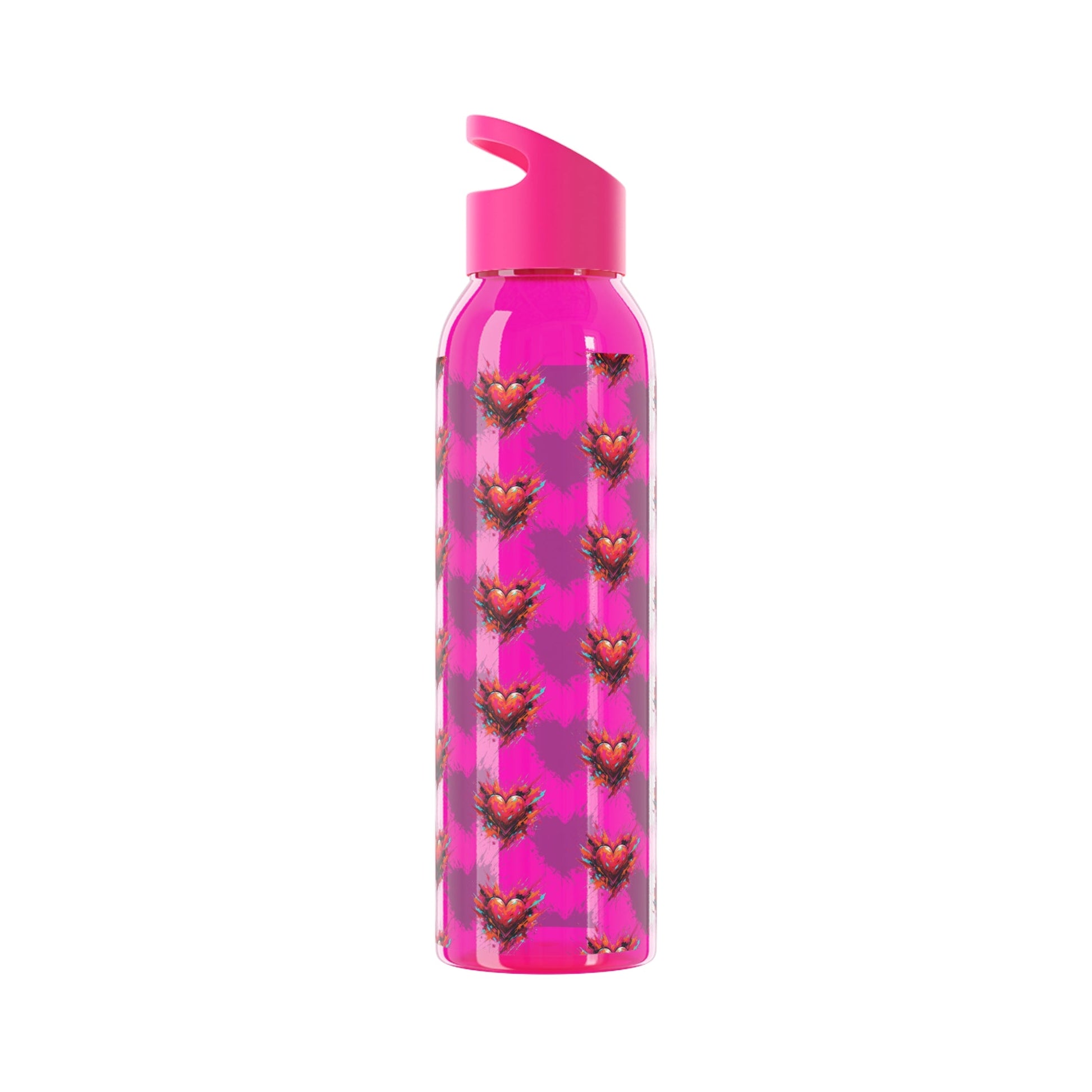 Sky Water Bottle â€” Heart Design Self - Love Water Bottle for Daily Hydration - SJM Print Store