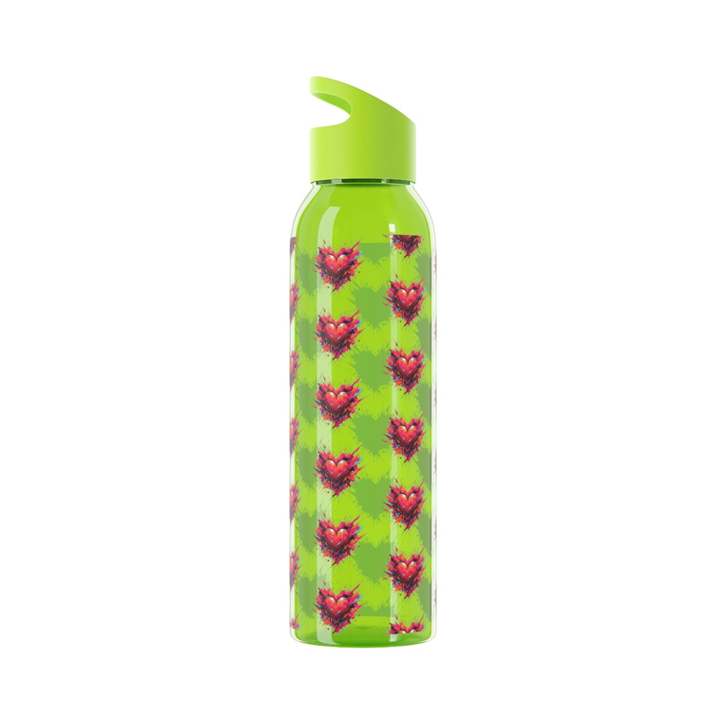 Sky Water Bottle â€” Heart Design Self - Love Water Bottle for Daily Hydration - SJM Print Store