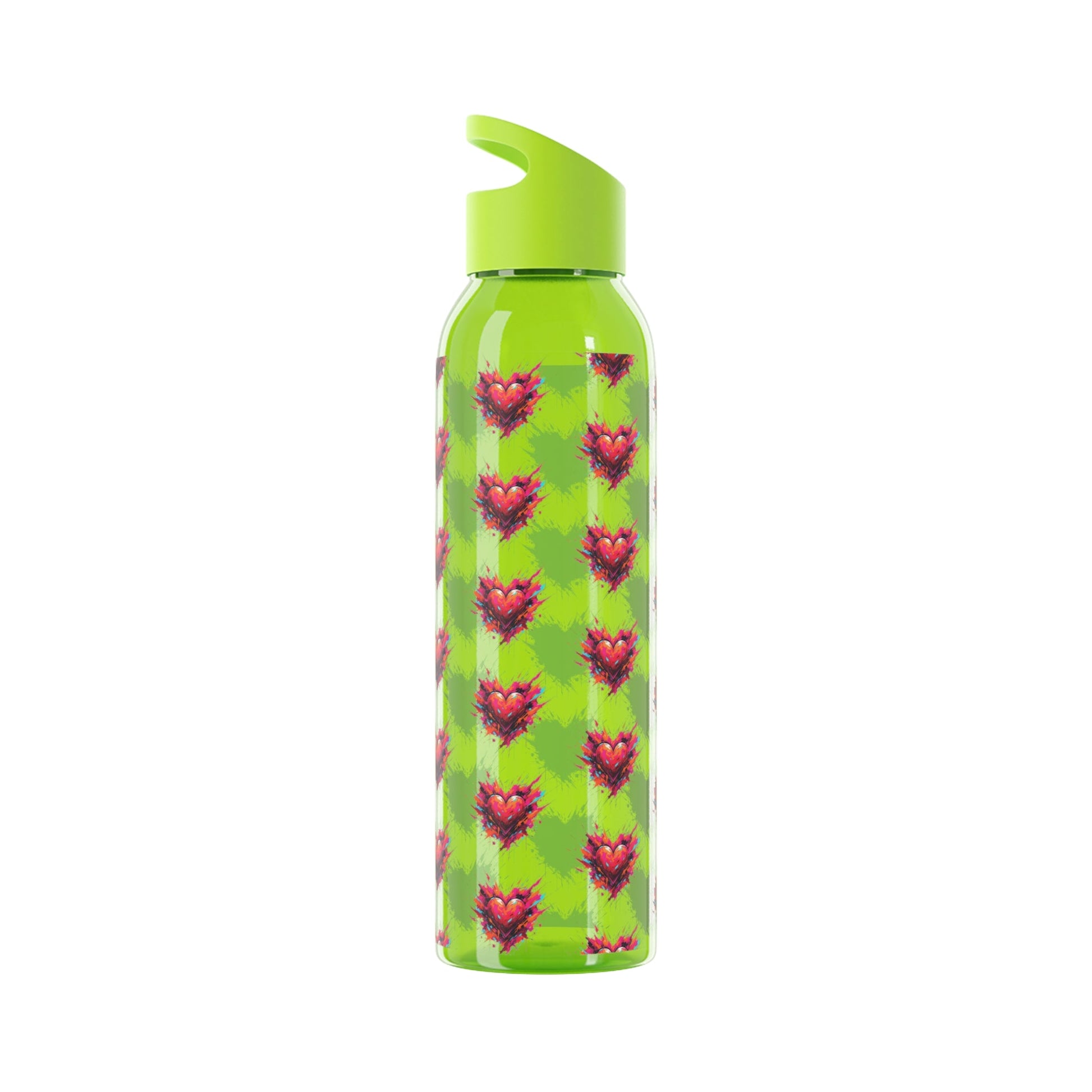 Sky Water Bottle â€” Heart Design Self - Love Water Bottle for Daily Hydration - SJM Print Store