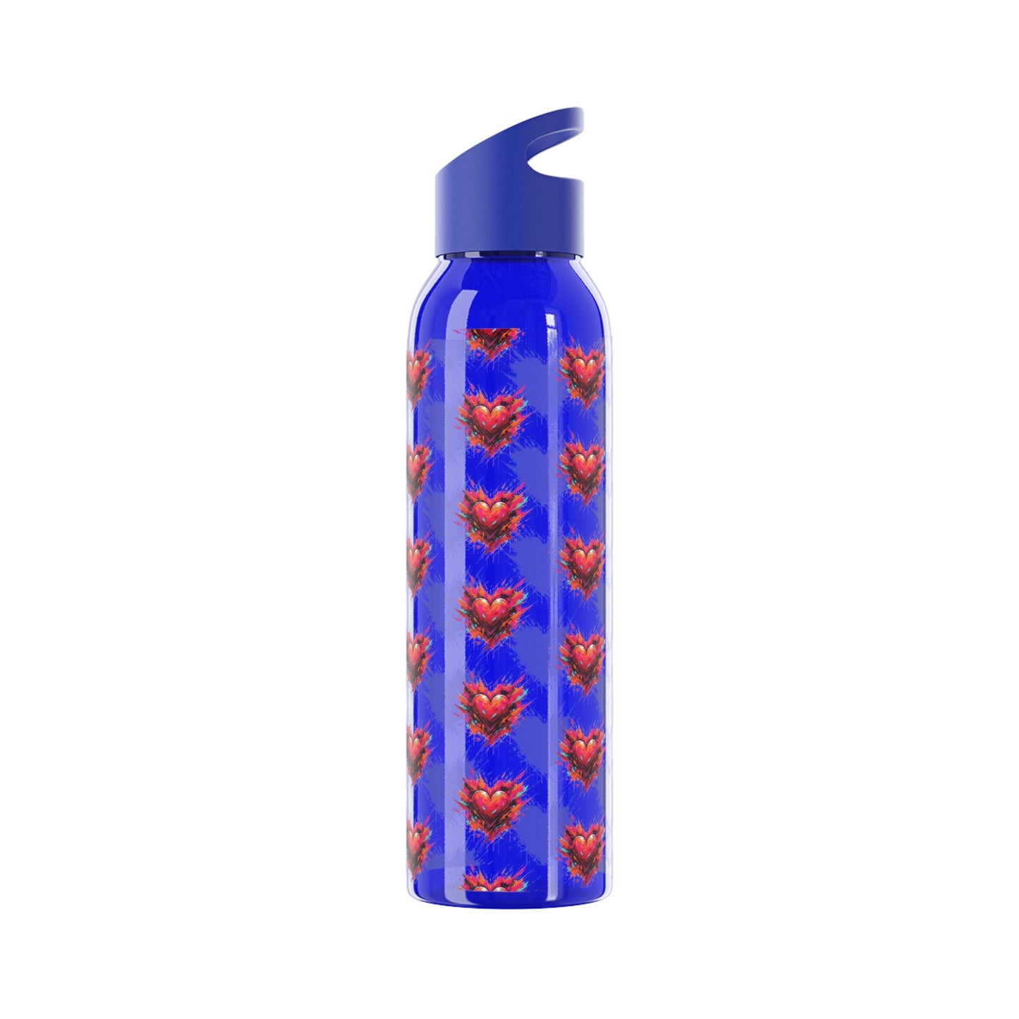Sky Water Bottle â€” Heart Design Self - Love Water Bottle for Daily Hydration - SJM Print Store
