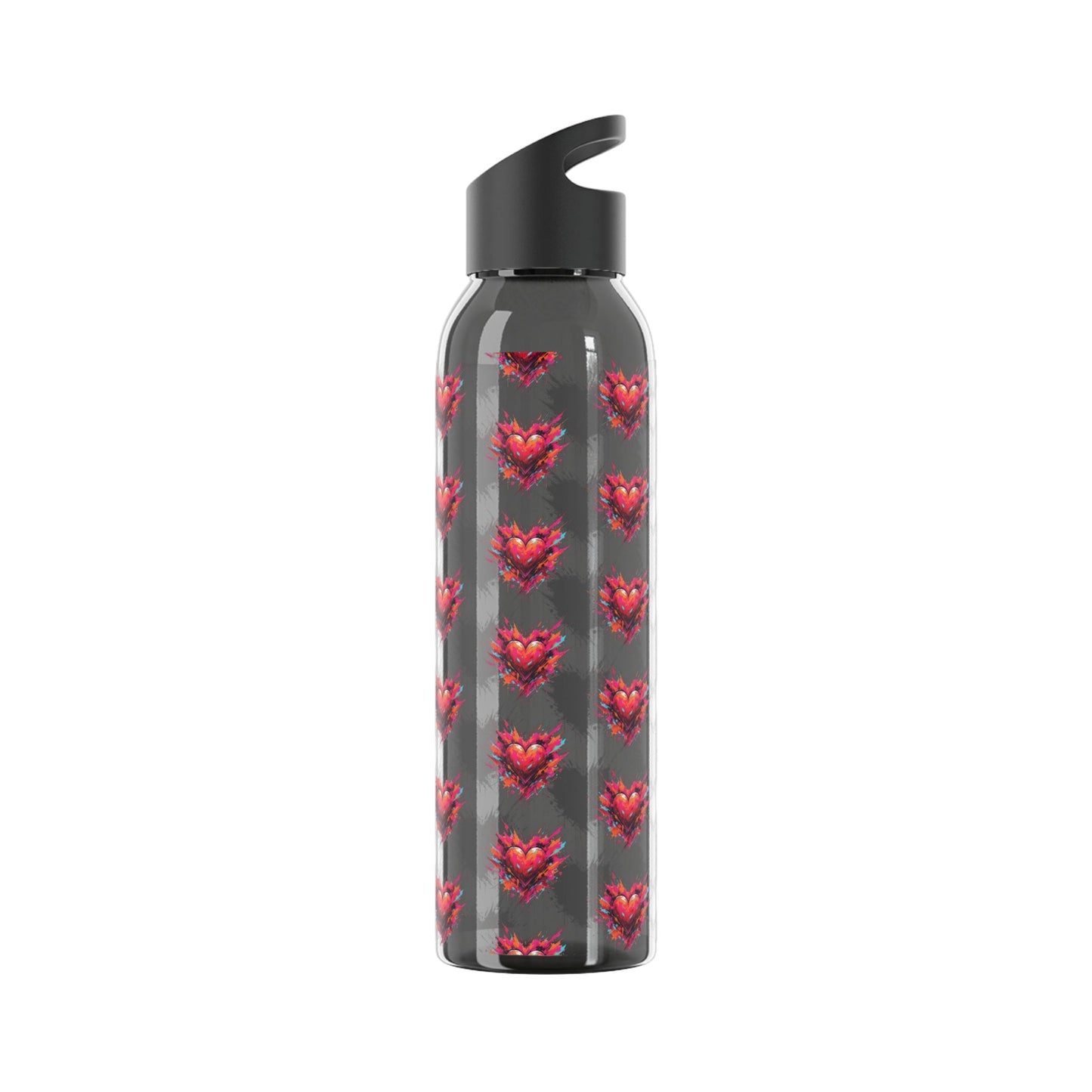 Sky Water Bottle â€” Heart Design Self - Love Water Bottle for Daily Hydration - SJM Print Store