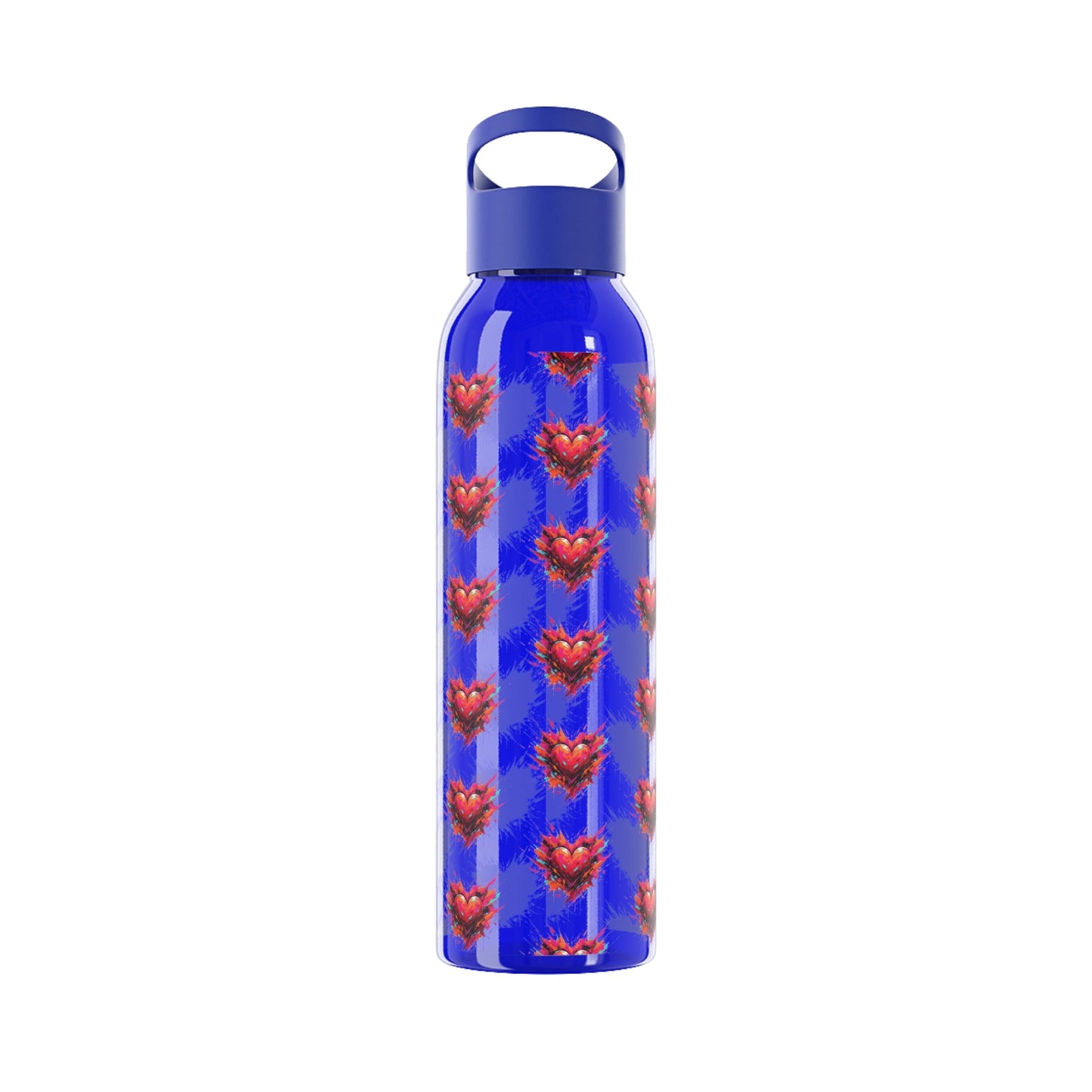 Sky Water Bottle â€” Heart Design Self - Love Water Bottle for Daily Hydration - SJM Print Store