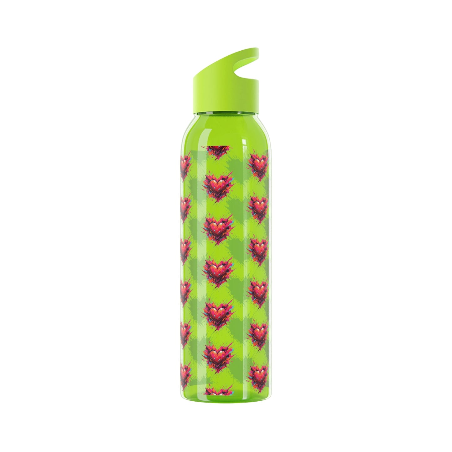 Sky Water Bottle â€” Heart Design Self - Love Water Bottle for Daily Hydration - SJM Print Store