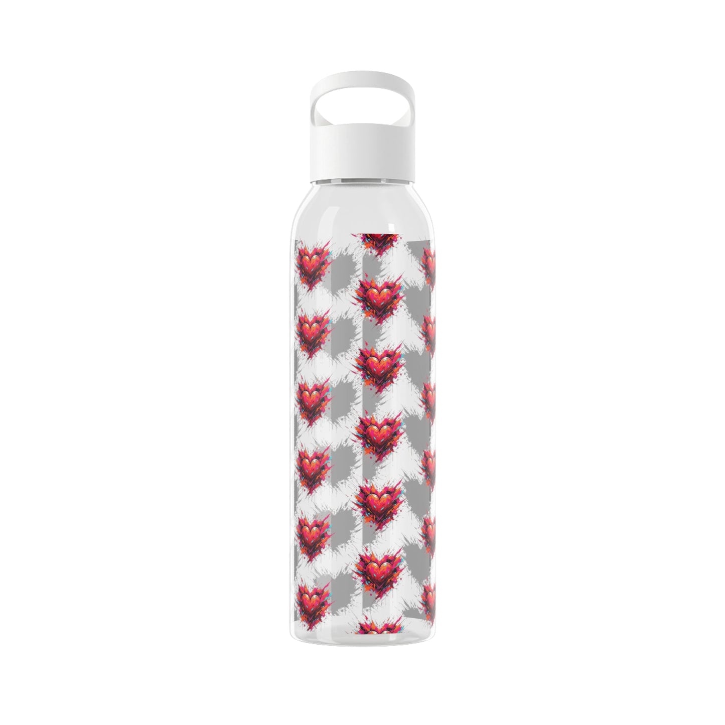 Sky Water Bottle â€” Heart Design Self - Love Water Bottle for Daily Hydration - SJM Print Store