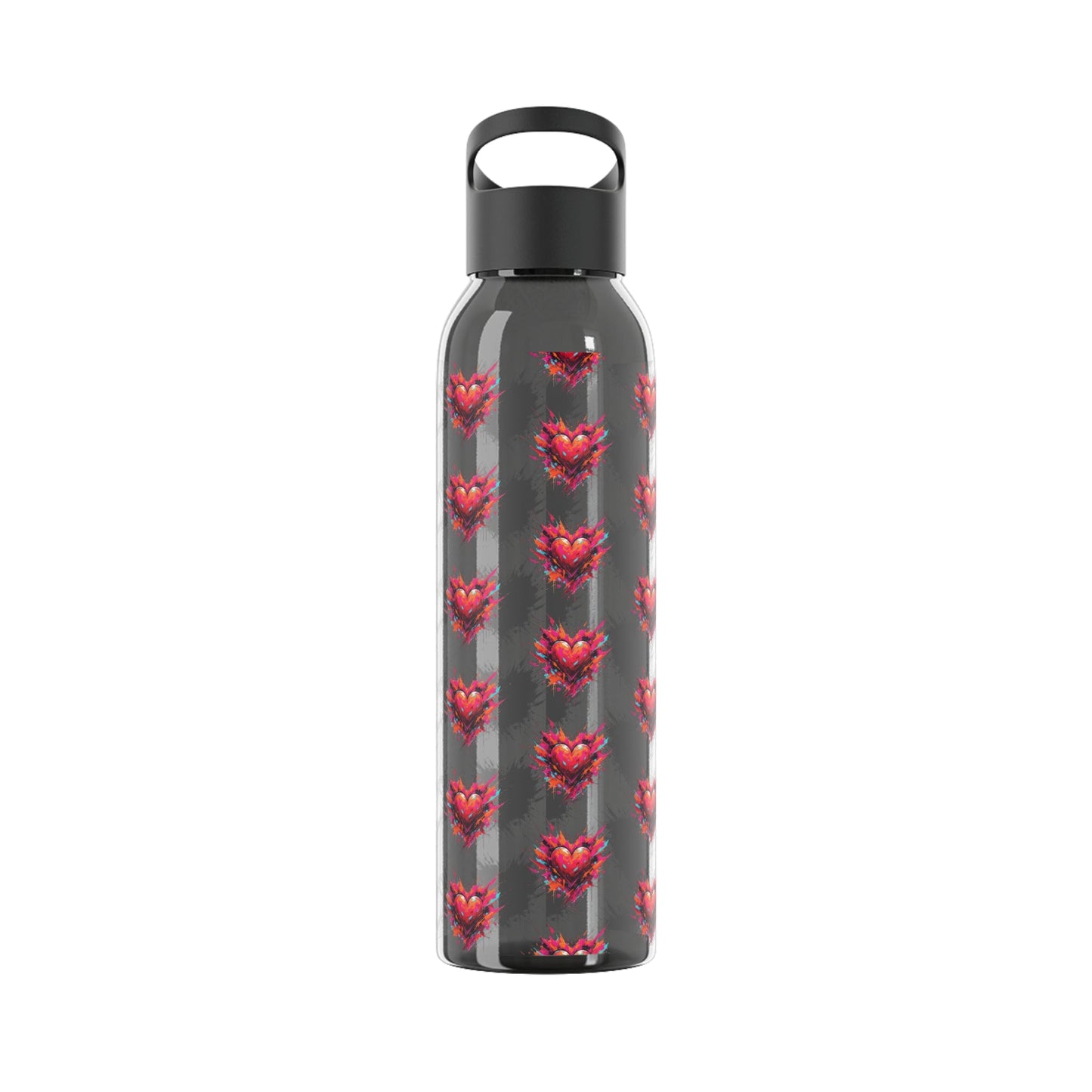 Sky Water Bottle â€” Heart Design Self - Love Water Bottle for Daily Hydration - SJM Print Store