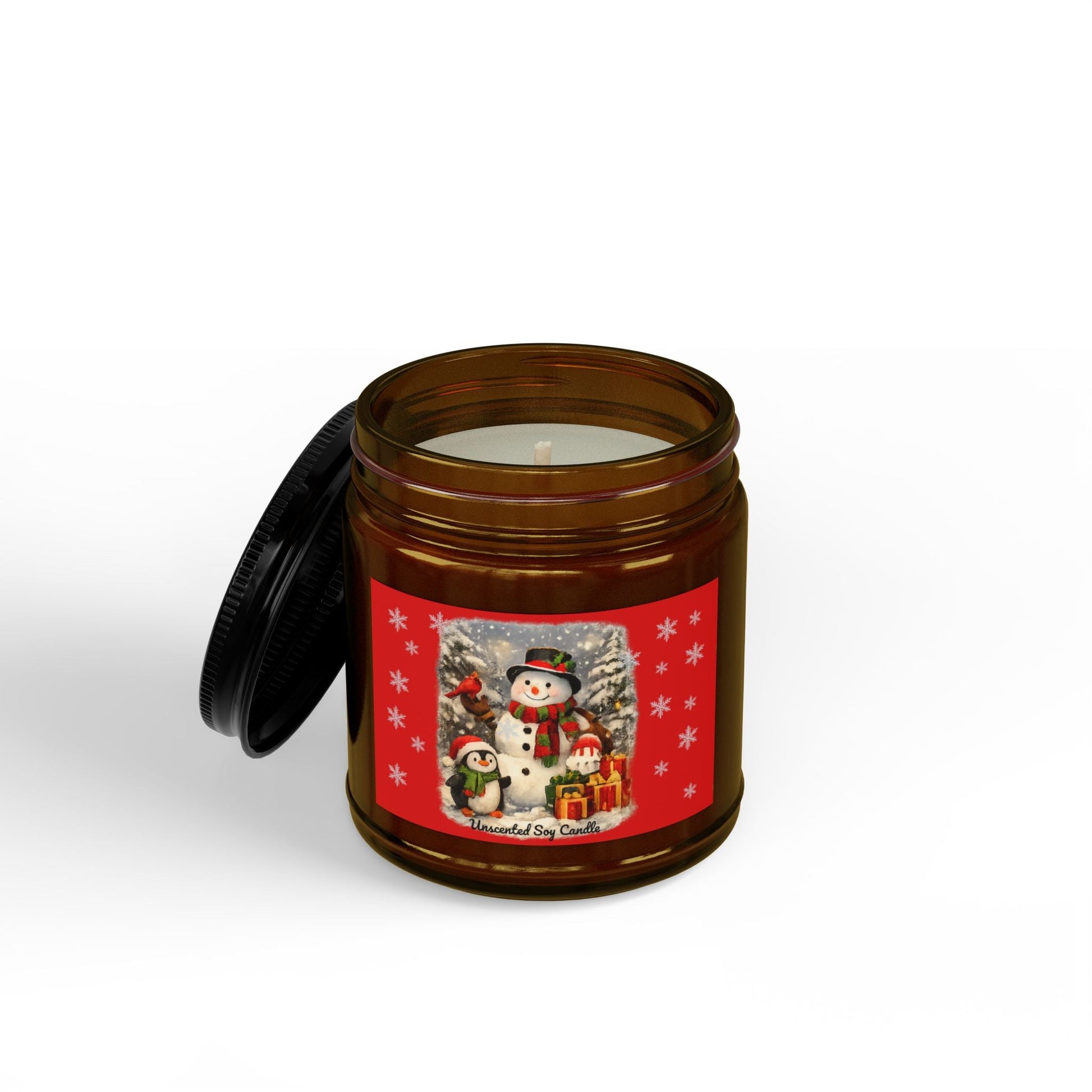 Snowman Unscented Soy Jar Candle - SJM Print Store