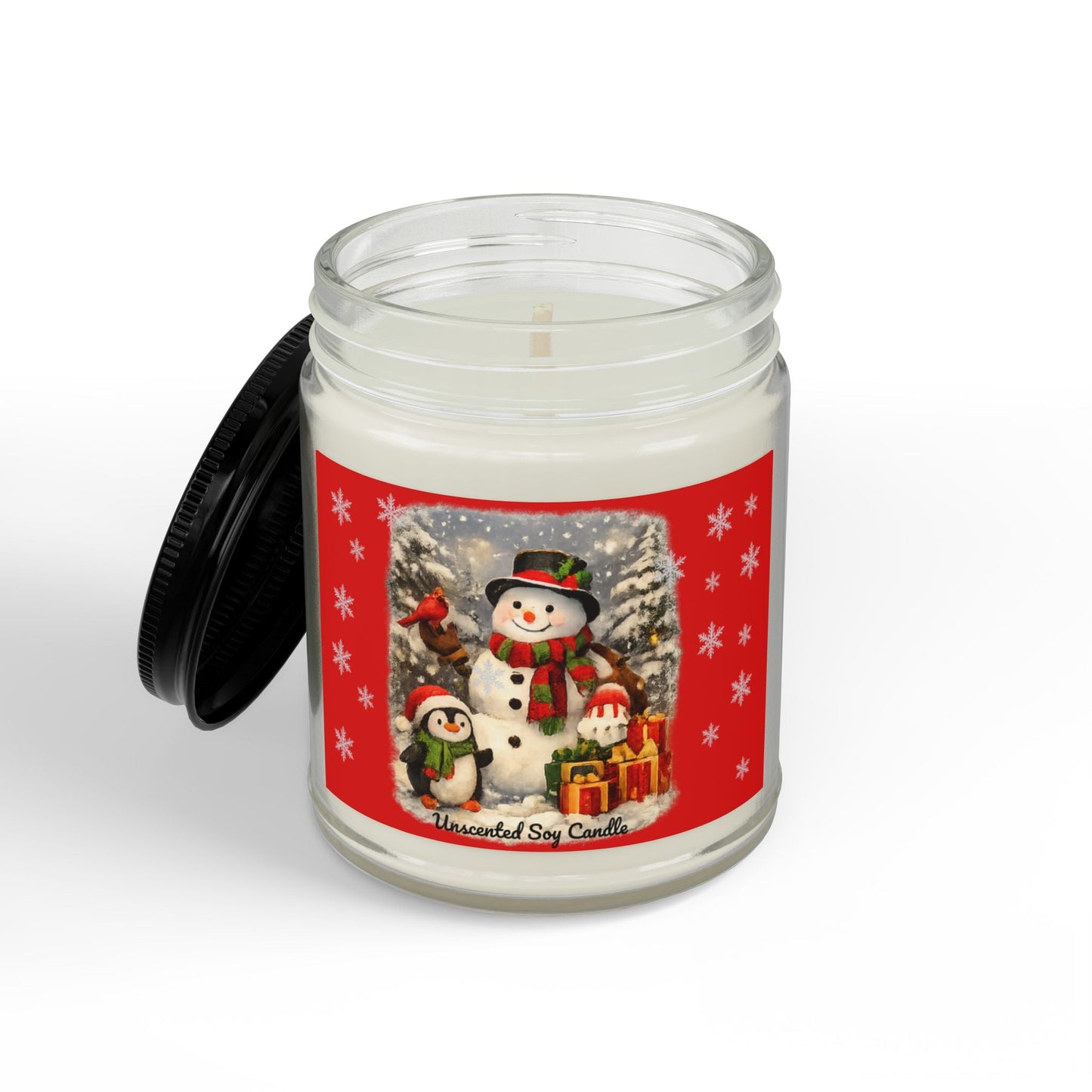 Snowman Unscented Soy Jar Candle - SJM Print Store