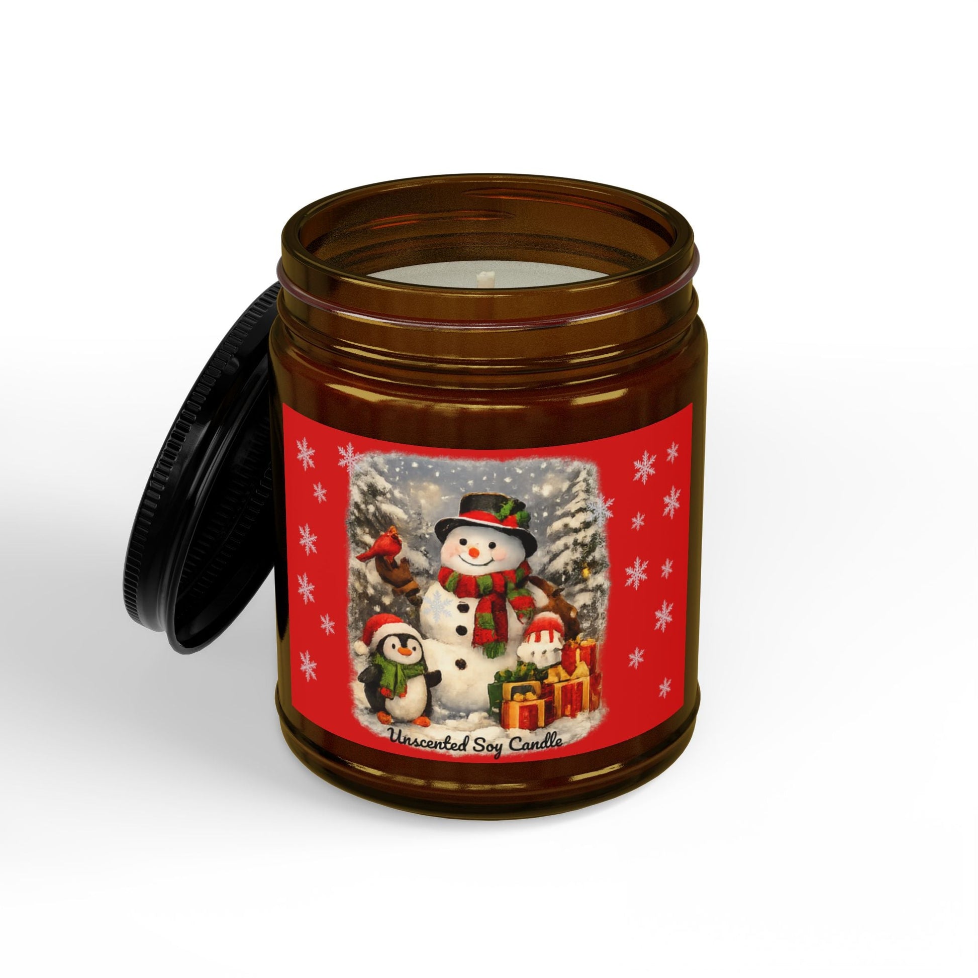 Snowman Unscented Soy Jar Candle - SJM Print Store