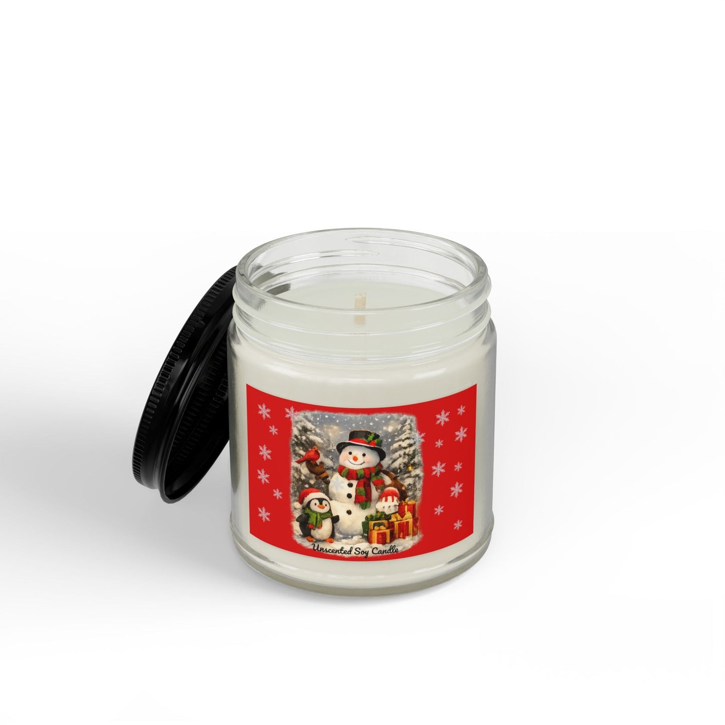 Snowman Unscented Soy Jar Candle - SJM Print Store