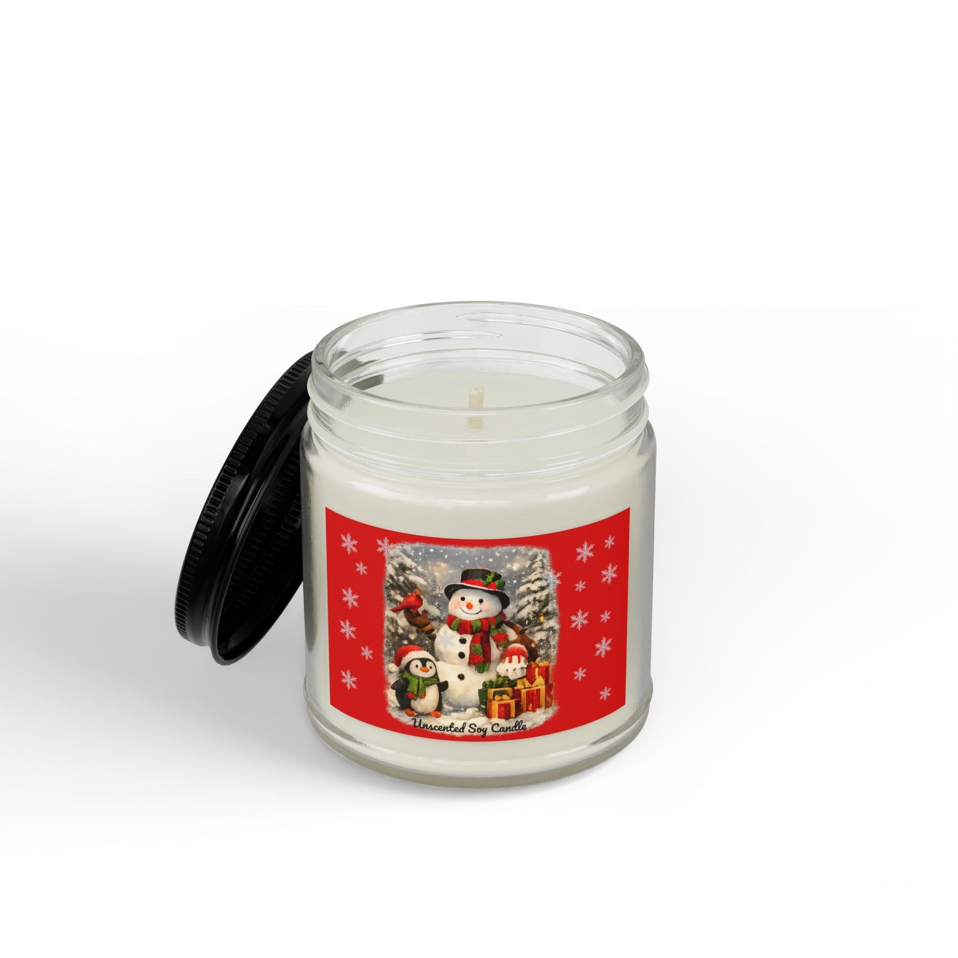 Snowman Unscented Soy Jar Candle - SJM Print Store