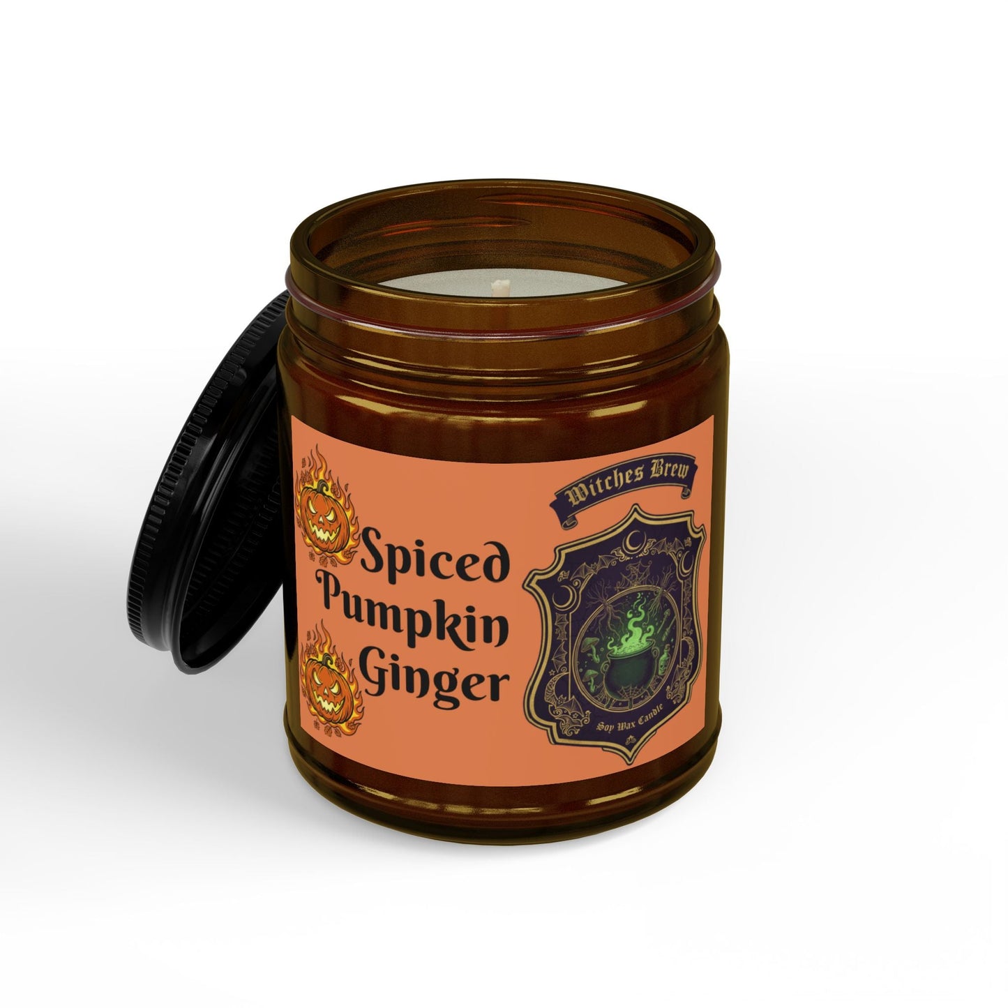 Spiced Pumpkin Ginger Soy Halloween Candle - SJM Print Store