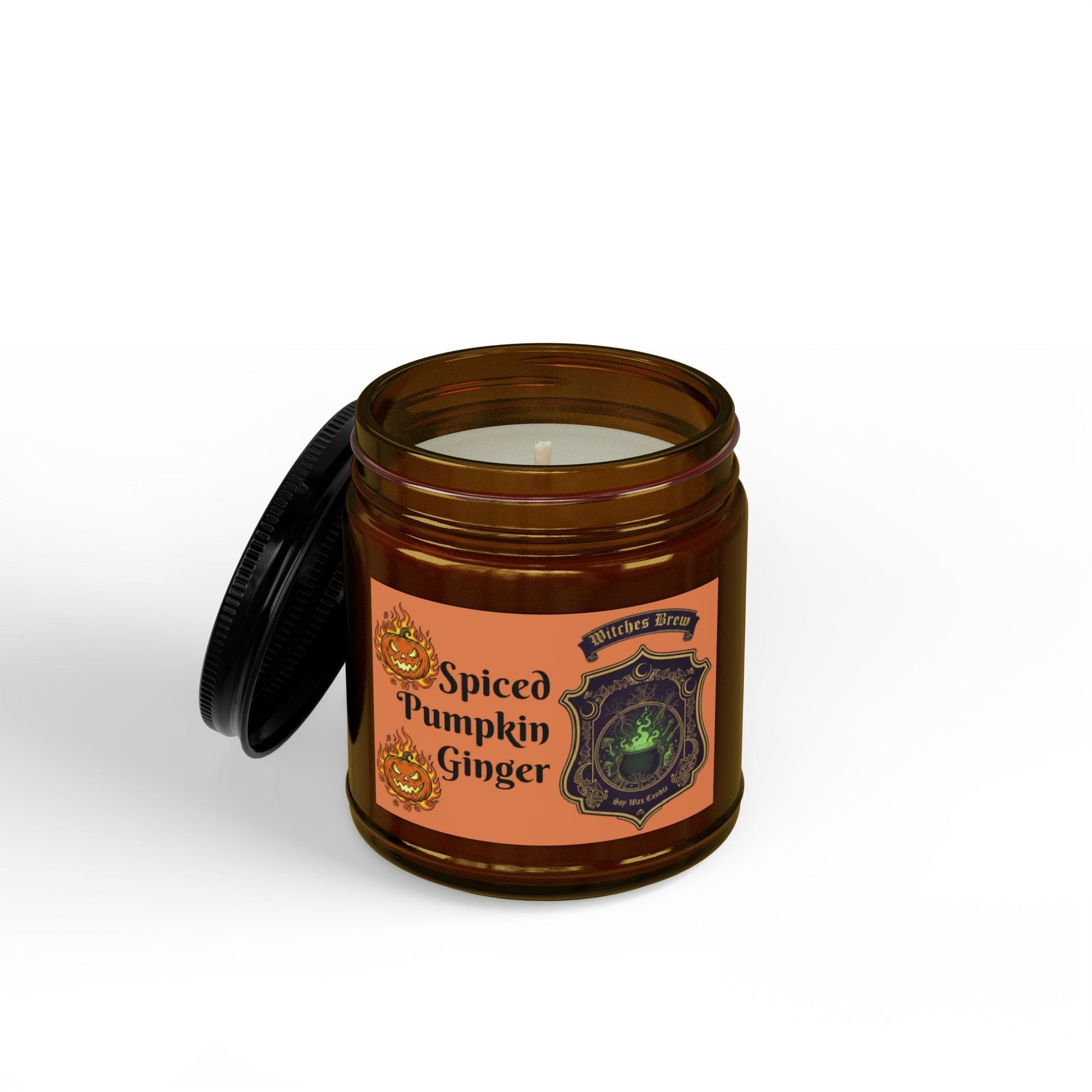 Spiced Pumpkin Ginger Soy Halloween Candle - SJM Print Store