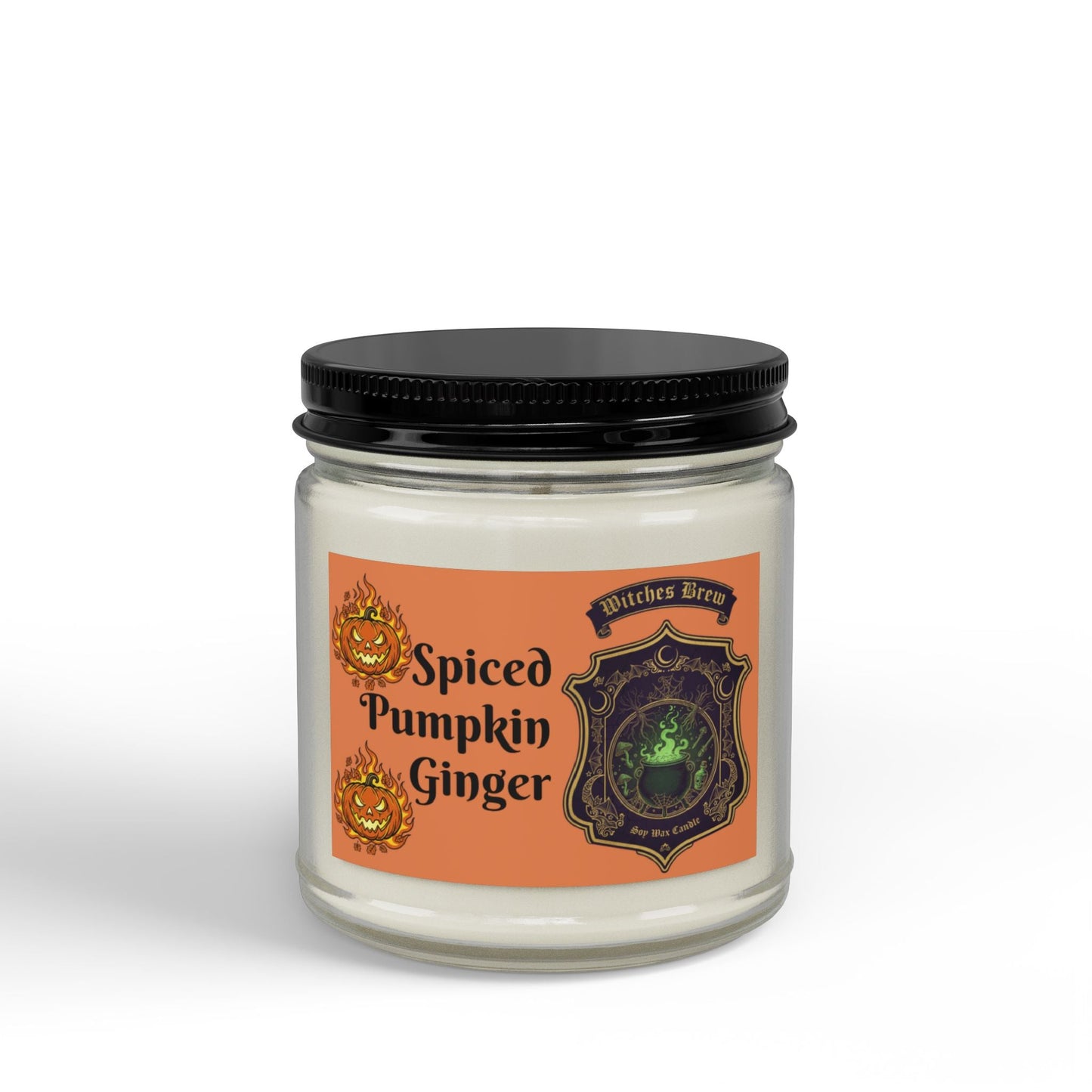 Spiced Pumpkin Ginger Soy Halloween Candle - SJM Print Store