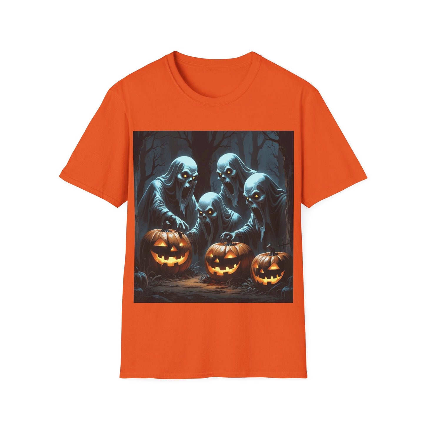 Spooky Ghosts Halloween T-Shirt, Unisex Halloween Costume, Funny Horror Tee, Pumpkin Shirt, Fall Festival Apparel - SJM Print Store