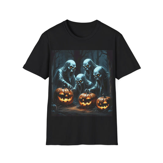 Spooky Ghosts Halloween T-Shirt, Unisex Halloween Costume, Funny Horror Tee, Pumpkin Shirt, Fall Festival Apparel - SJM Print Store