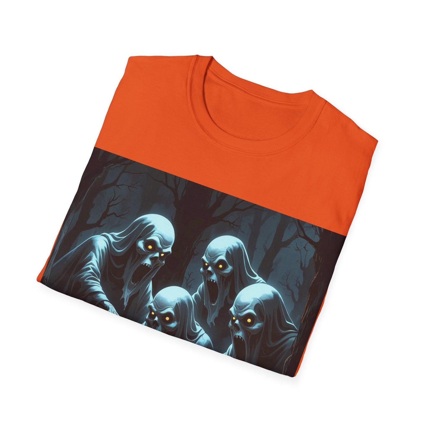 Spooky Ghosts Halloween T-Shirt, Unisex Halloween Costume, Funny Horror Tee, Pumpkin Shirt, Fall Festival Apparel - SJM Print Store