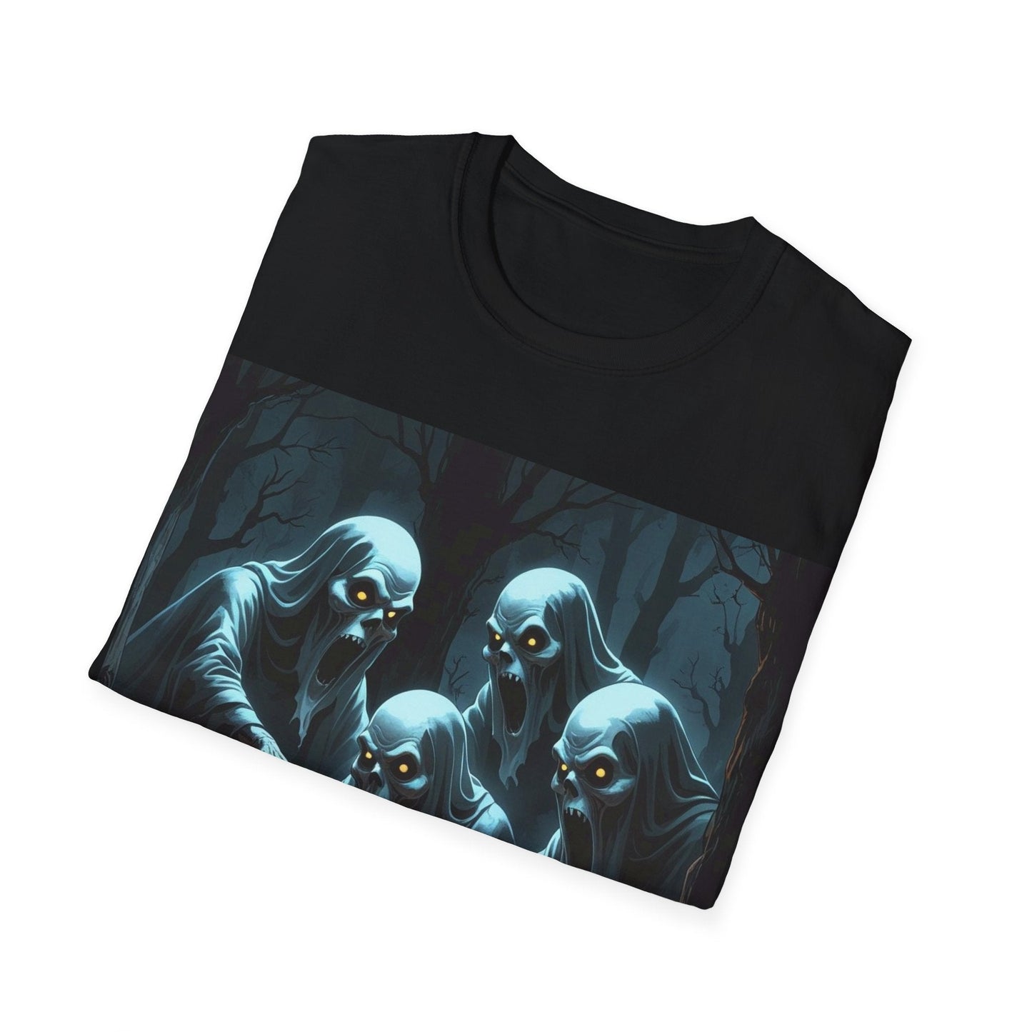Spooky Ghosts Halloween T-Shirt, Unisex Halloween Costume, Funny Horror Tee, Pumpkin Shirt, Fall Festival Apparel - SJM Print Store