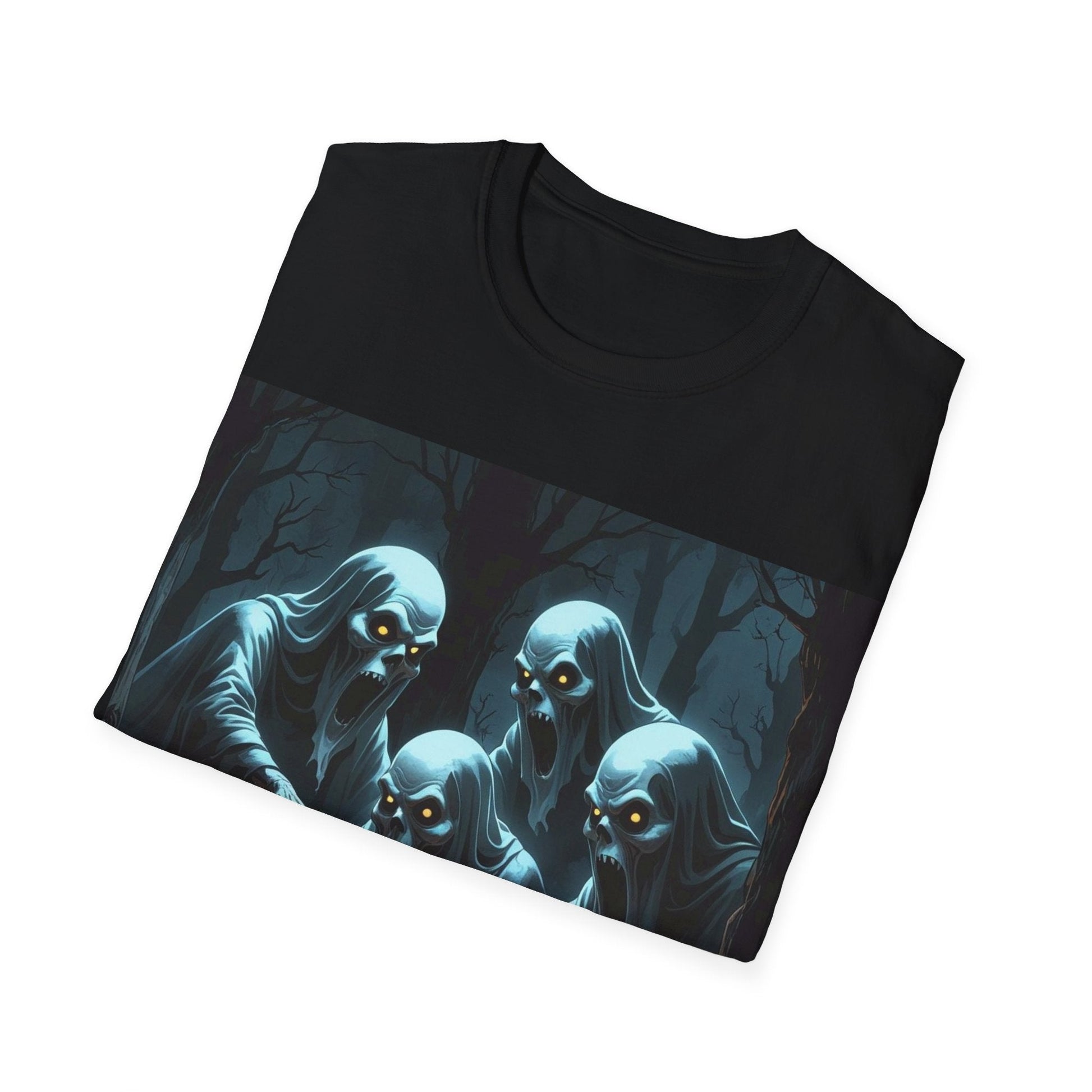 Spooky Ghosts Halloween T-Shirt, Unisex Halloween Costume, Funny Horror Tee, Pumpkin Shirt, Fall Festival Apparel - SJM Print Store