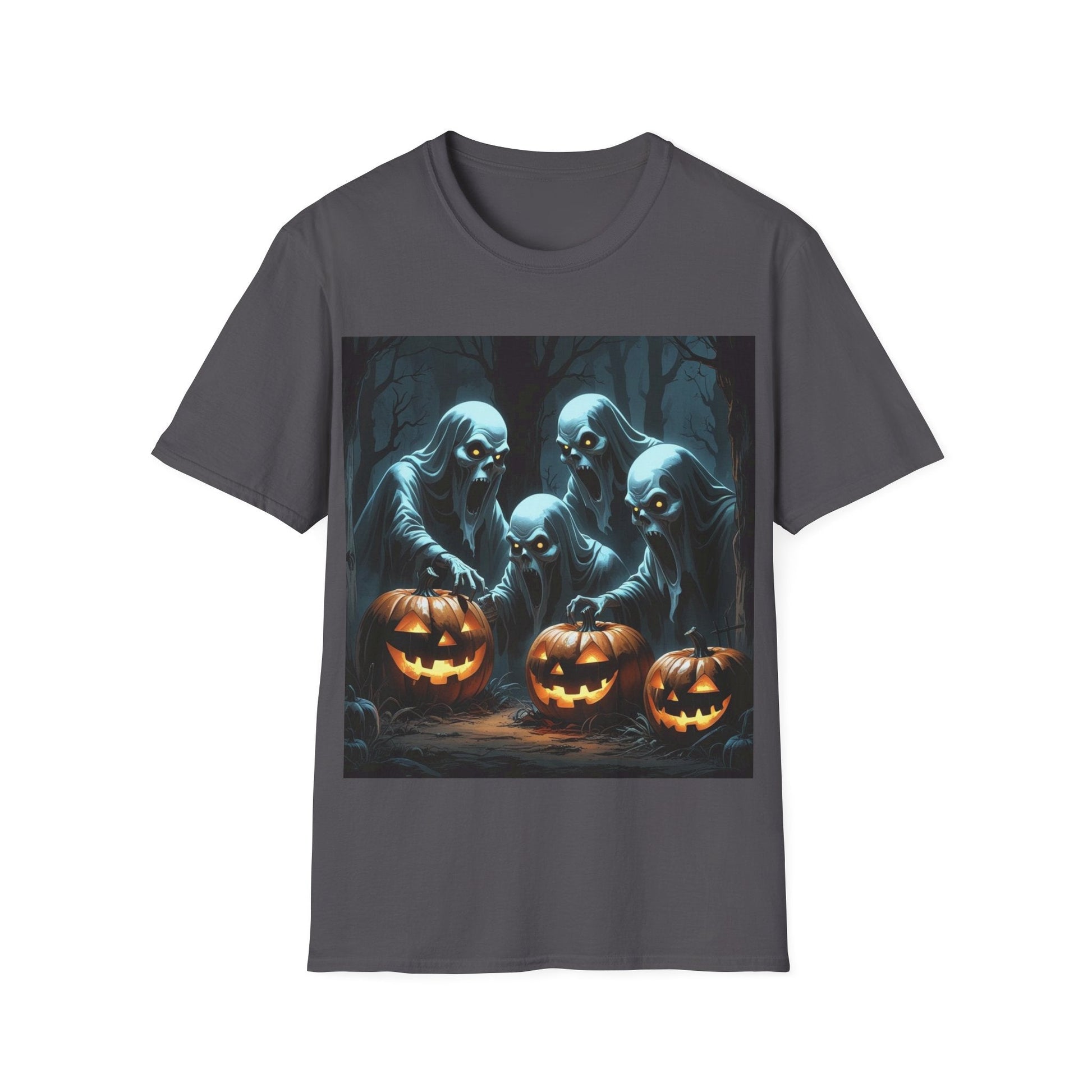 Spooky Ghosts Halloween T-Shirt, Unisex Halloween Costume, Funny Horror Tee, Pumpkin Shirt, Fall Festival Apparel - SJM Print Store