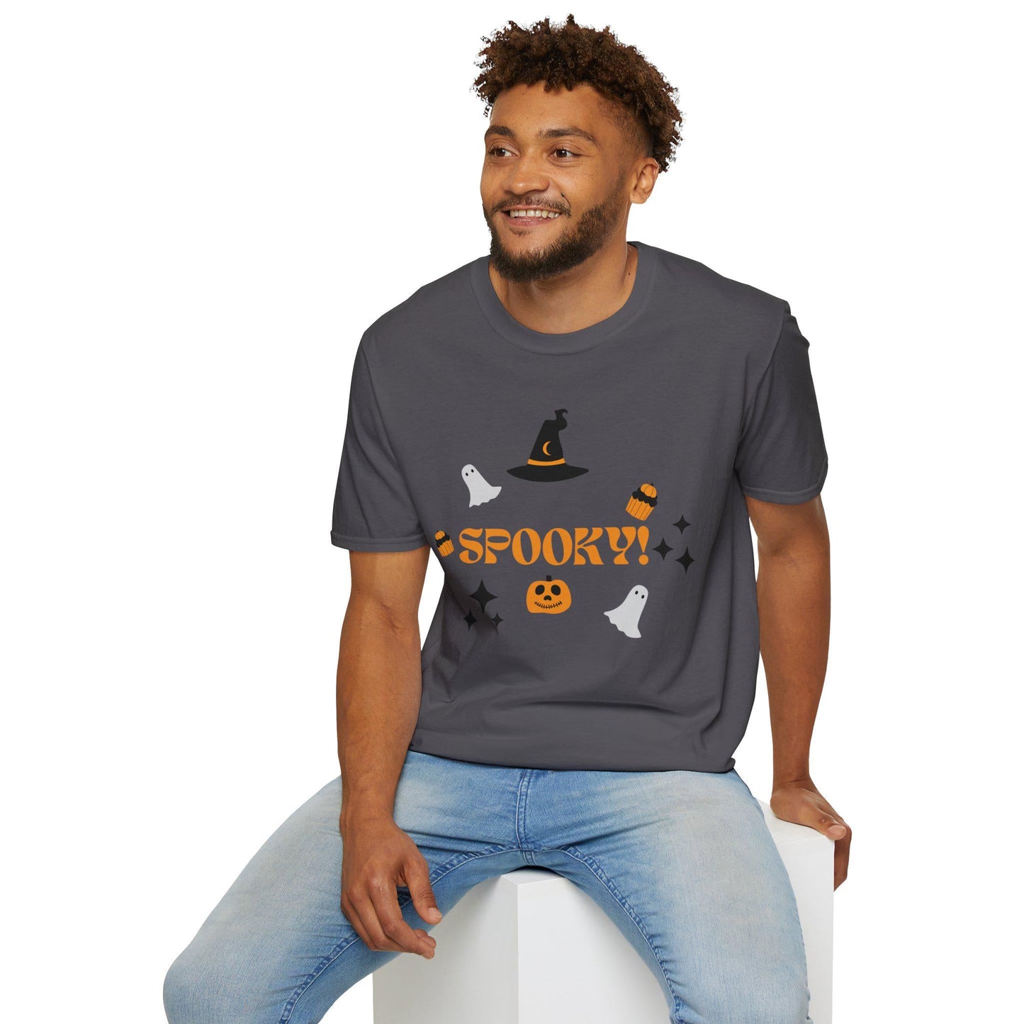 Spooky Halloween T-Shirt: Gothic Horror Theme, Unisex Cotton Tee - SJM Print Store