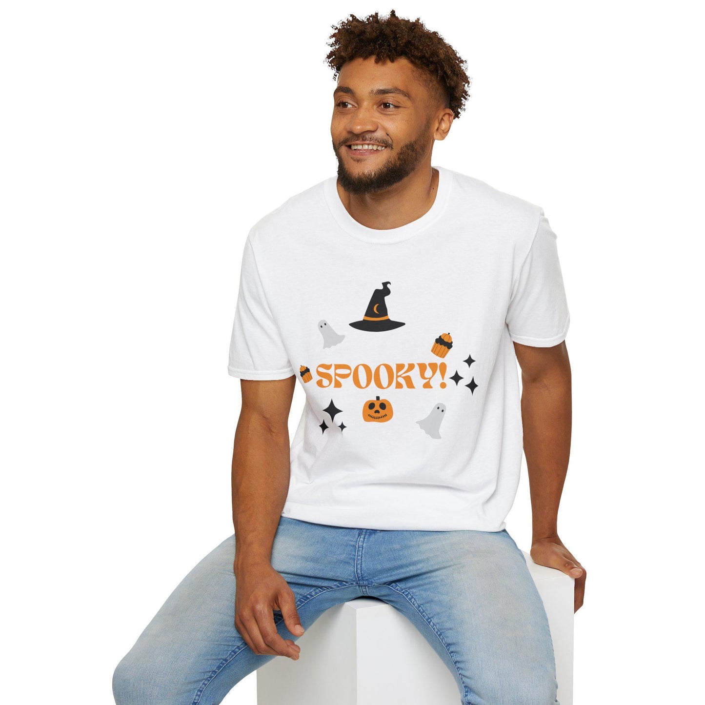 Spooky Halloween T-Shirt: Gothic Horror Theme, Unisex Cotton Tee - SJM Print Store