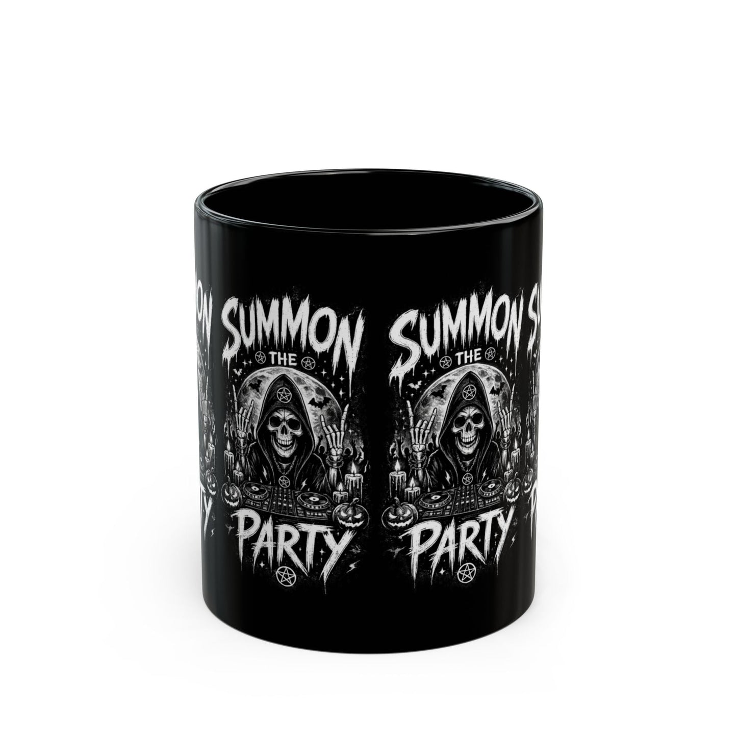 Summon the Party Black Mug - SJM Print Store