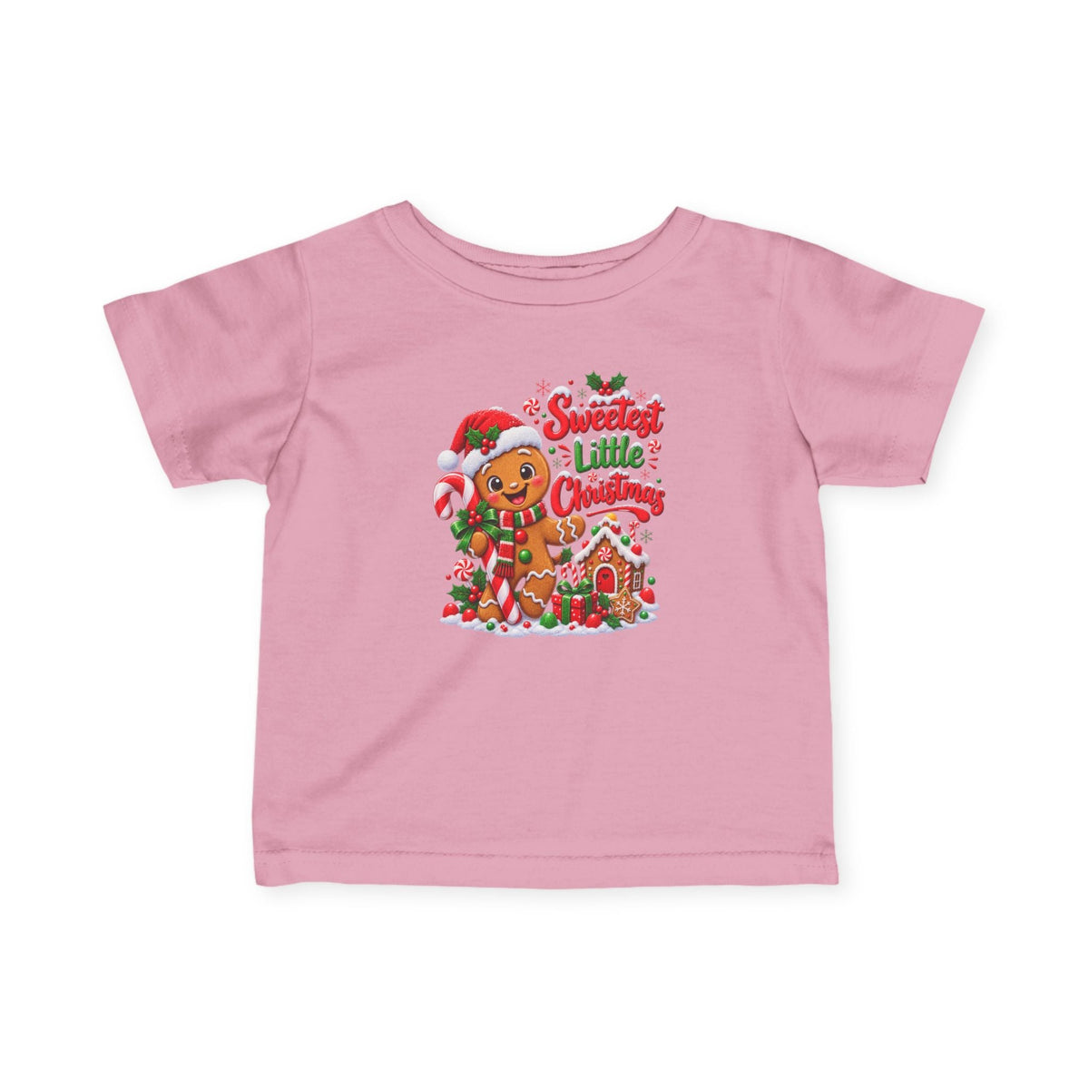 Sweetest Little Christmas Infant T-Shirt – Gingerbread Tee - SJM Print Store