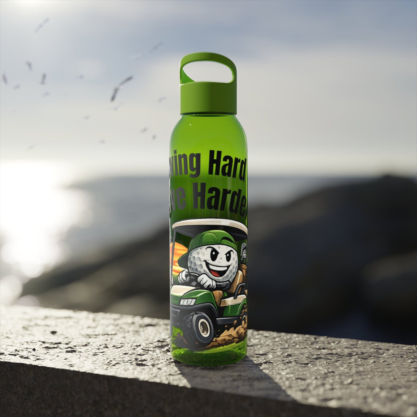 Swing Hard Drive Harder Golf Water Bottle - SJM Print Store