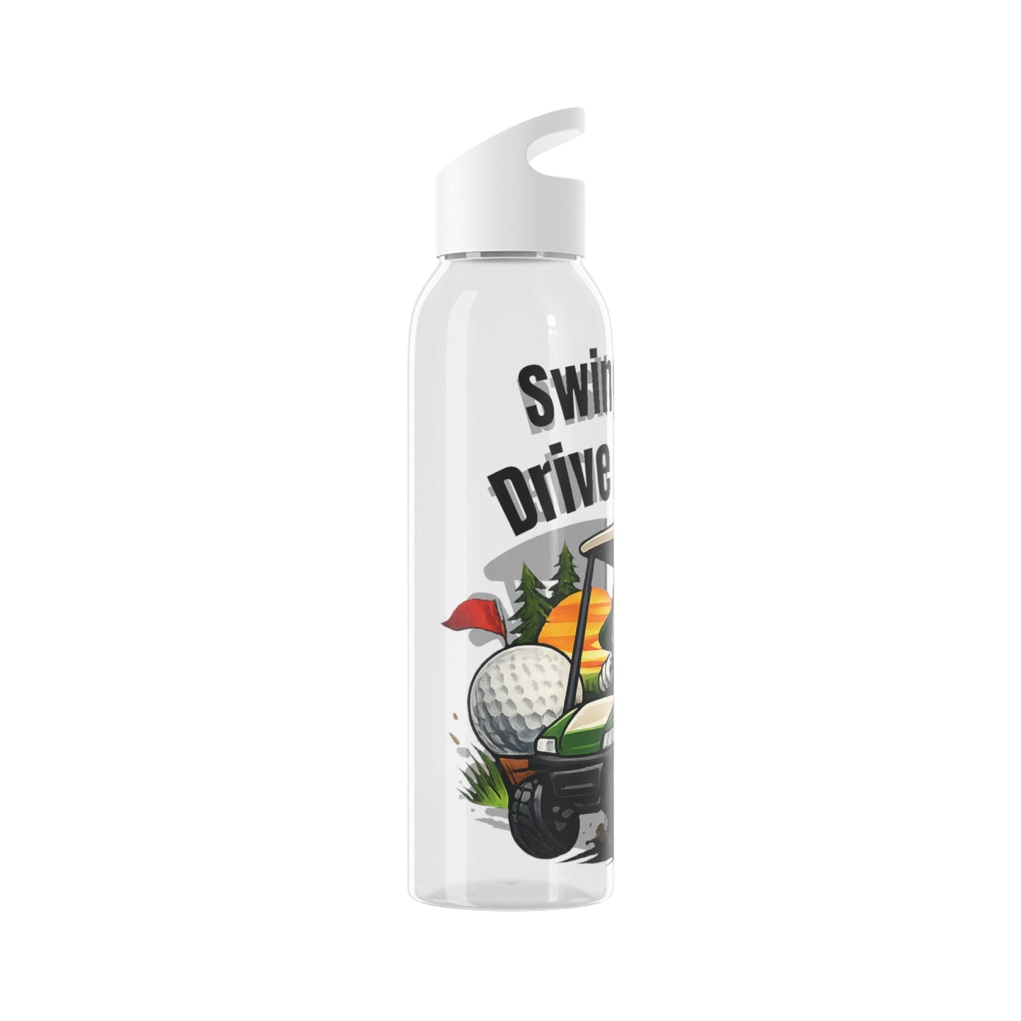 Swing Hard Drive Harder Golf Water Bottle - SJM Print Store