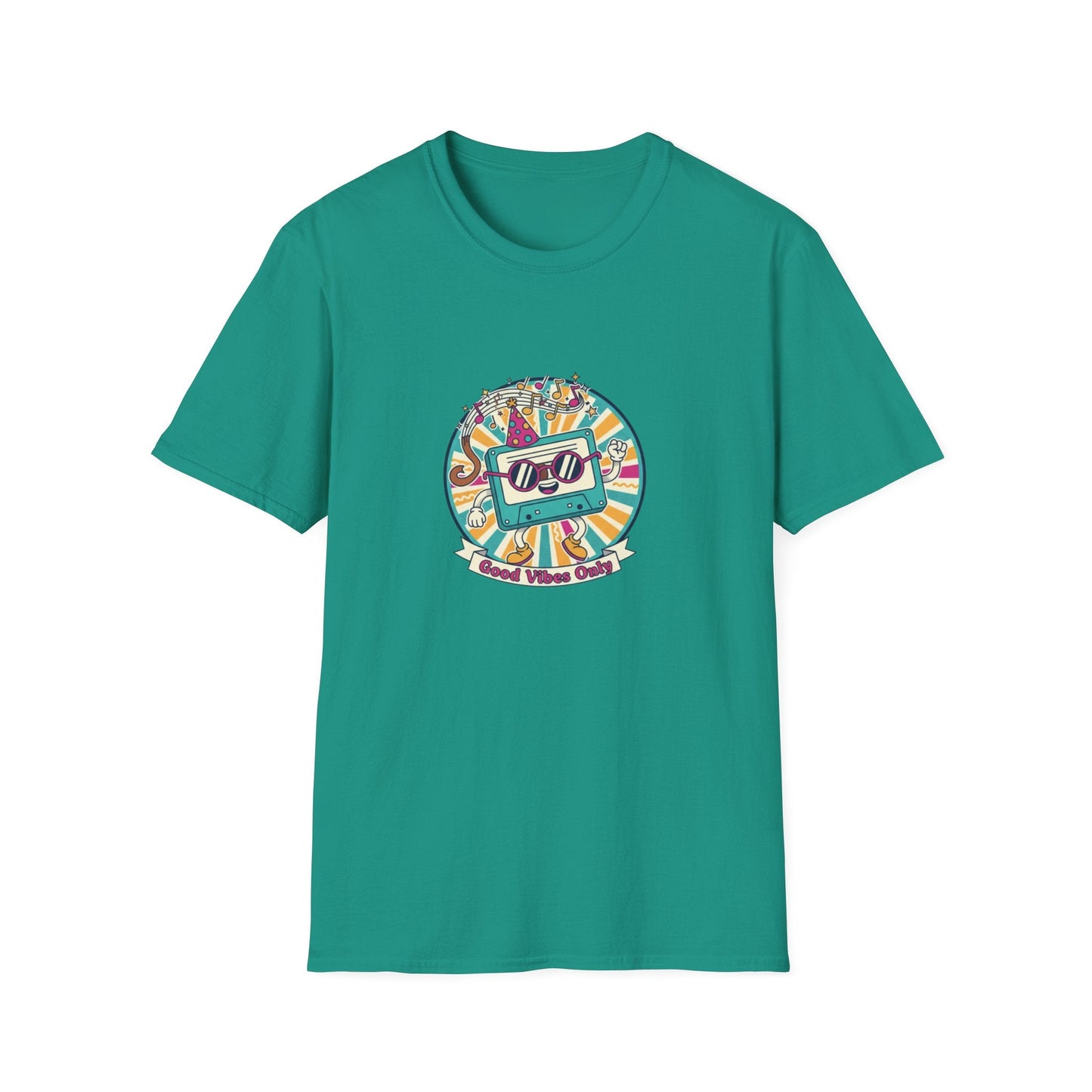 T-Shirt Retro Stereo Good Vibes Only Graphic Tee - SJM Print Store