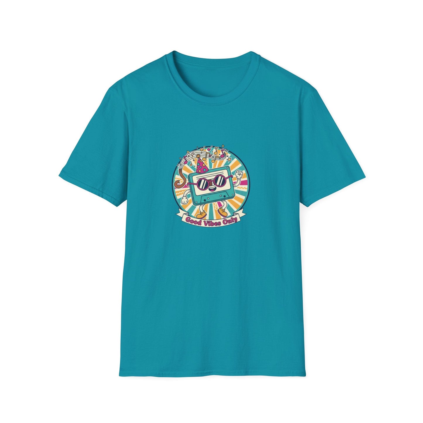 T-Shirt Retro Stereo Good Vibes Only Graphic Tee - SJM Print Store