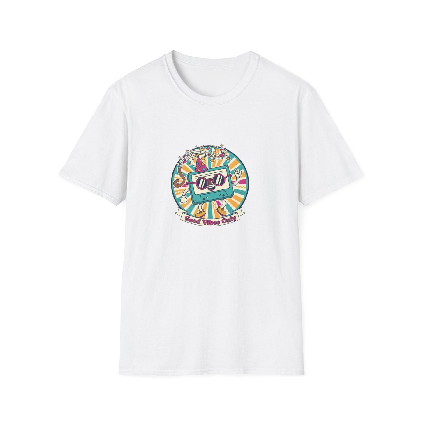 T-Shirt Retro Stereo Good Vibes Only Graphic Tee - SJM Print Store