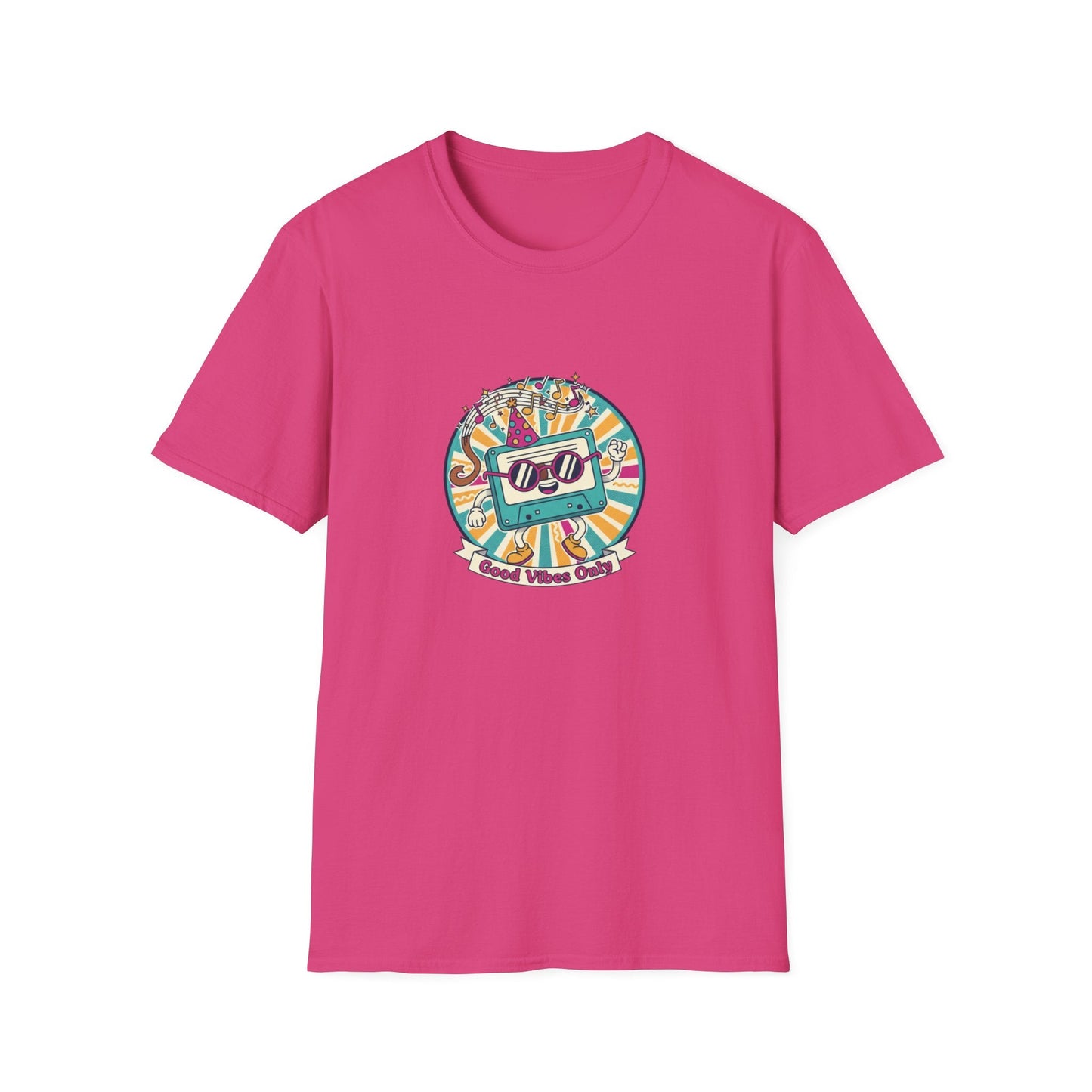 T-Shirt Retro Stereo Good Vibes Only Graphic Tee - SJM Print Store