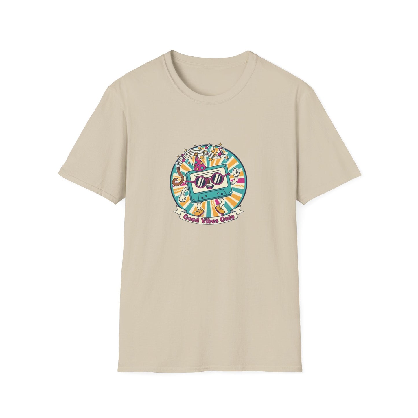 T-Shirt Retro Stereo Good Vibes Only Graphic Tee - SJM Print Store