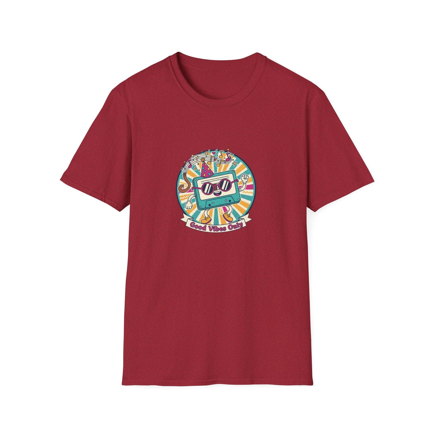 T-Shirt Retro Stereo Good Vibes Only Graphic Tee - SJM Print Store