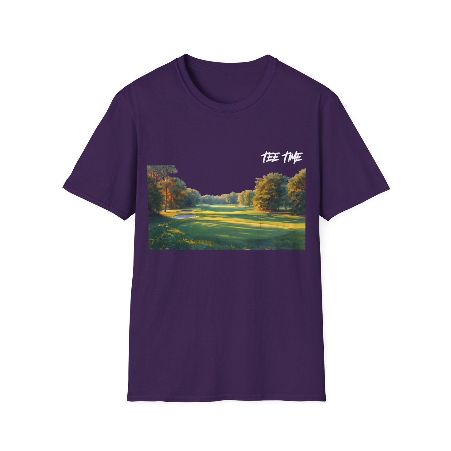 TEE TIME Golf T-Shirt Morning on the Green Scene - SJM Print Store