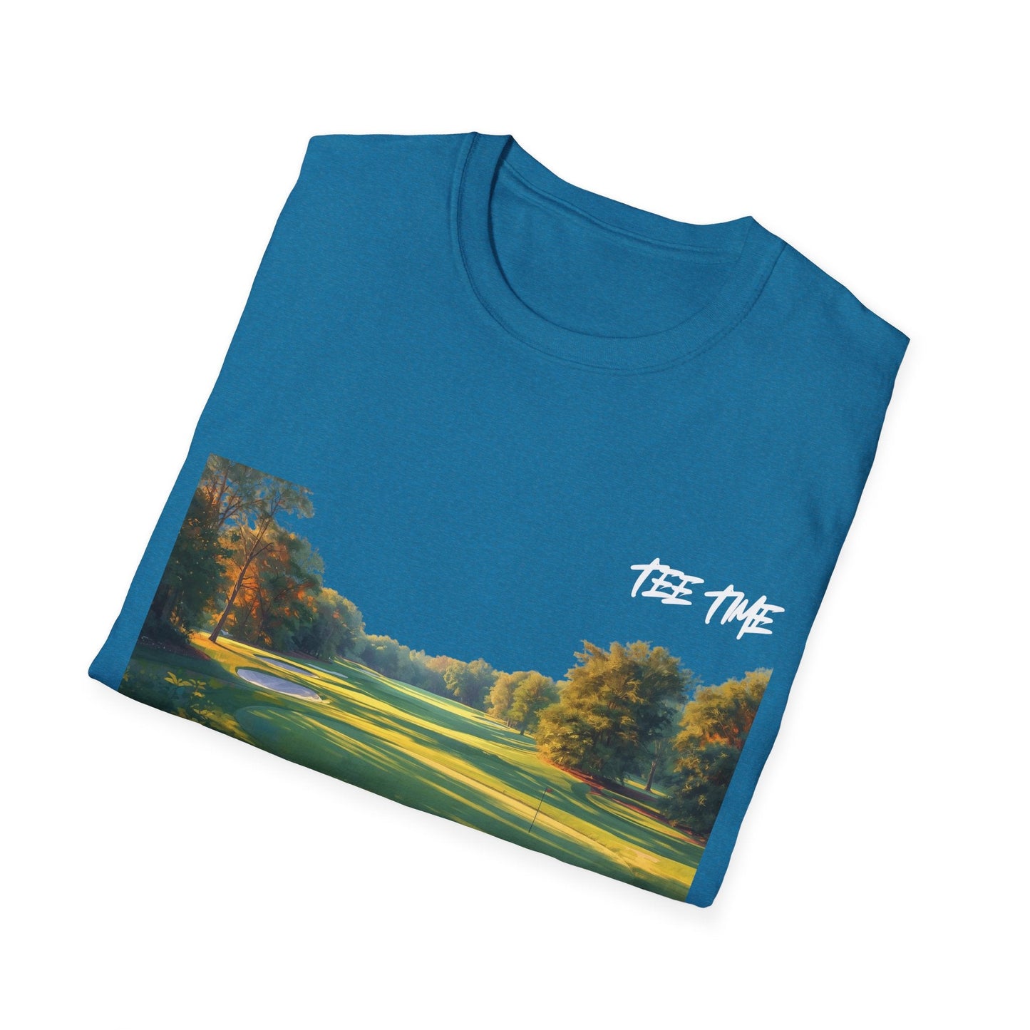 TEE TIME Golf T-Shirt Morning on the Green Scene - SJM Print Store