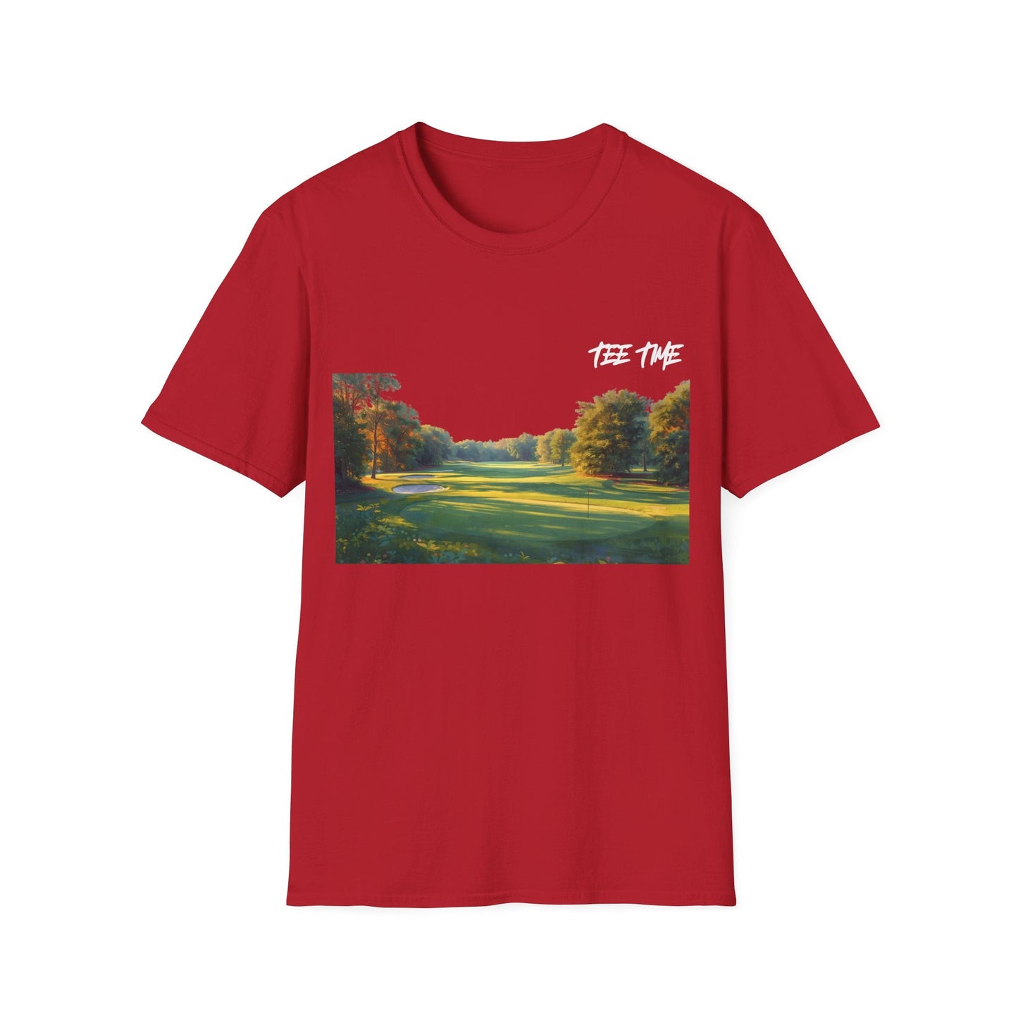 TEE TIME Golf T-Shirt Morning on the Green Scene - SJM Print Store