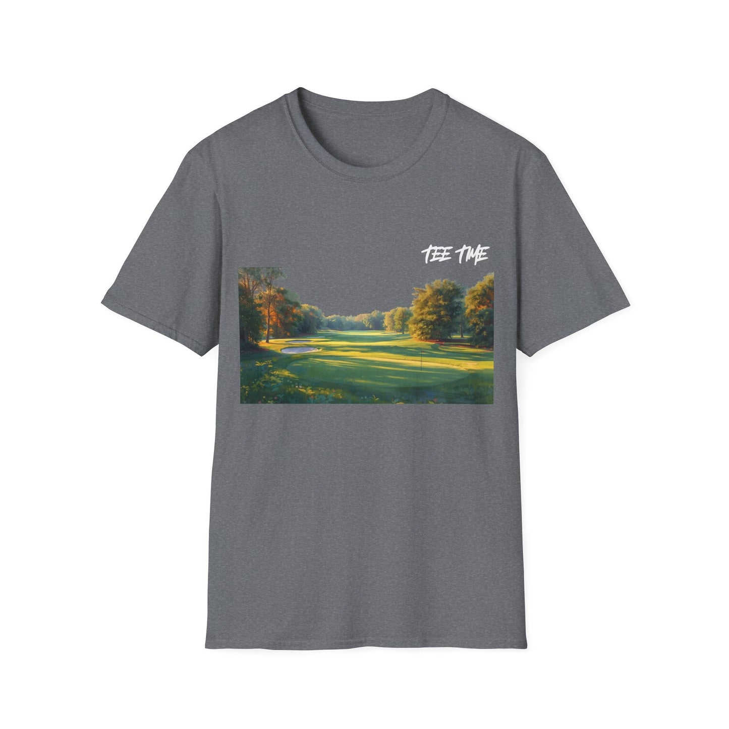 TEE TIME Golf T-Shirt Morning on the Green Scene - SJM Print Store