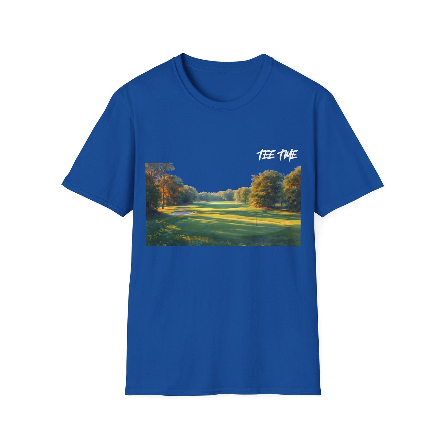 TEE TIME Golf T-Shirt Morning on the Green Scene - SJM Print Store