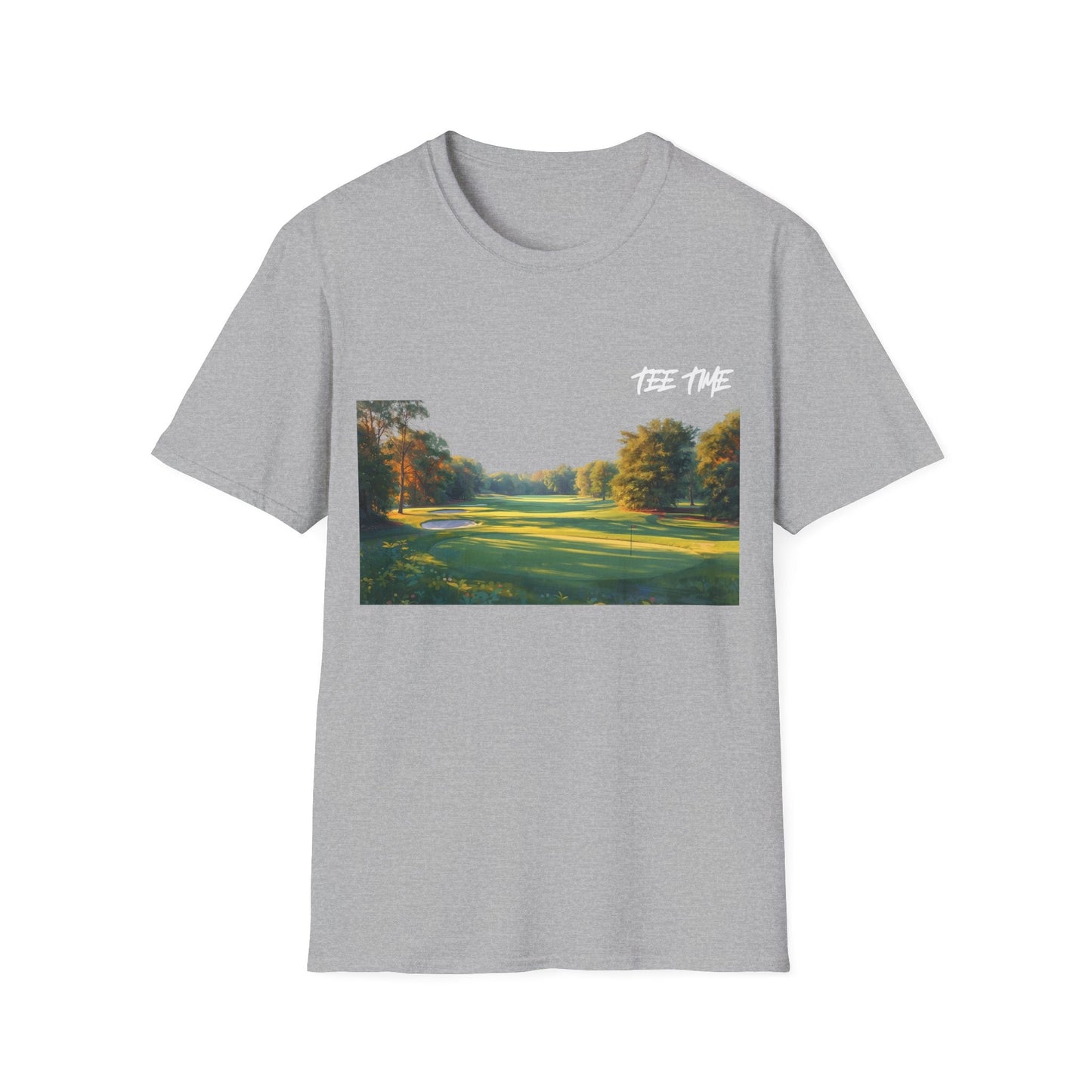 TEE TIME Golf T-Shirt Morning on the Green Scene - SJM Print Store