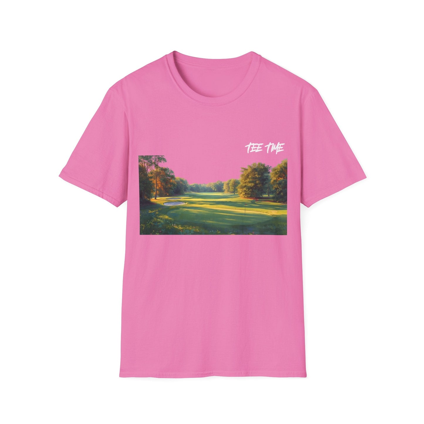 TEE TIME Golf T-Shirt Morning on the Green Scene - SJM Print Store
