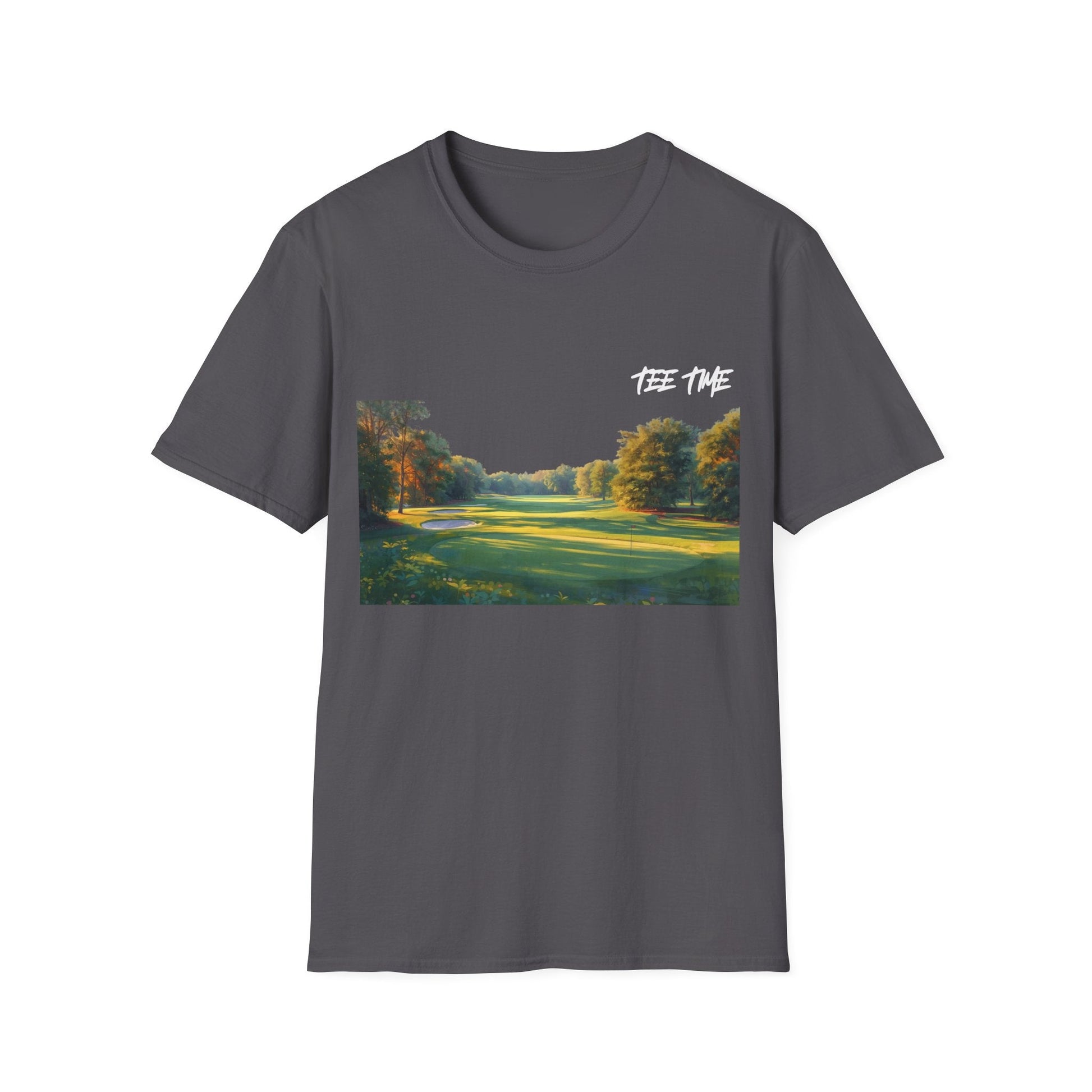 TEE TIME Golf T-Shirt Morning on the Green Scene - SJM Print Store