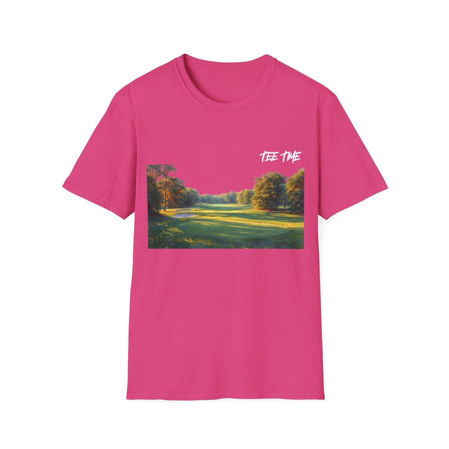 TEE TIME Golf T-Shirt Morning on the Green Scene - SJM Print Store