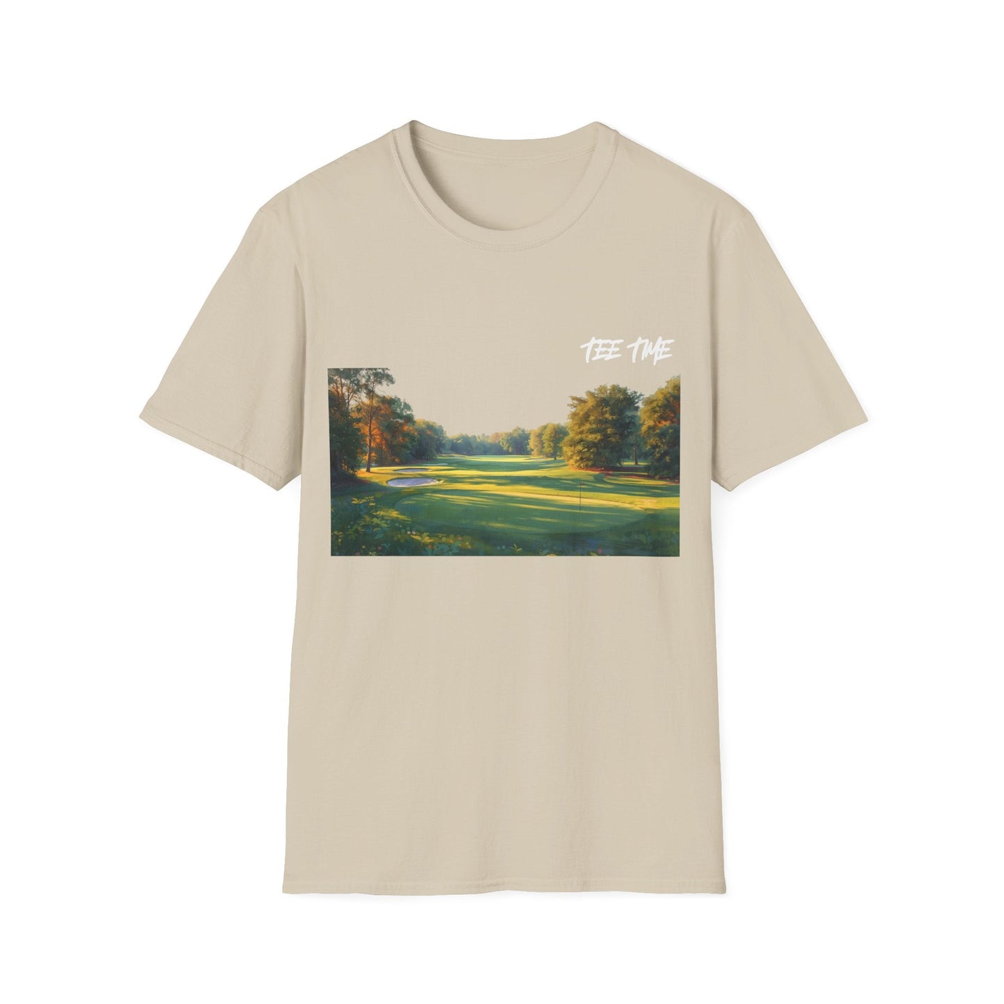 TEE TIME Golf T-Shirt Morning on the Green Scene - SJM Print Store