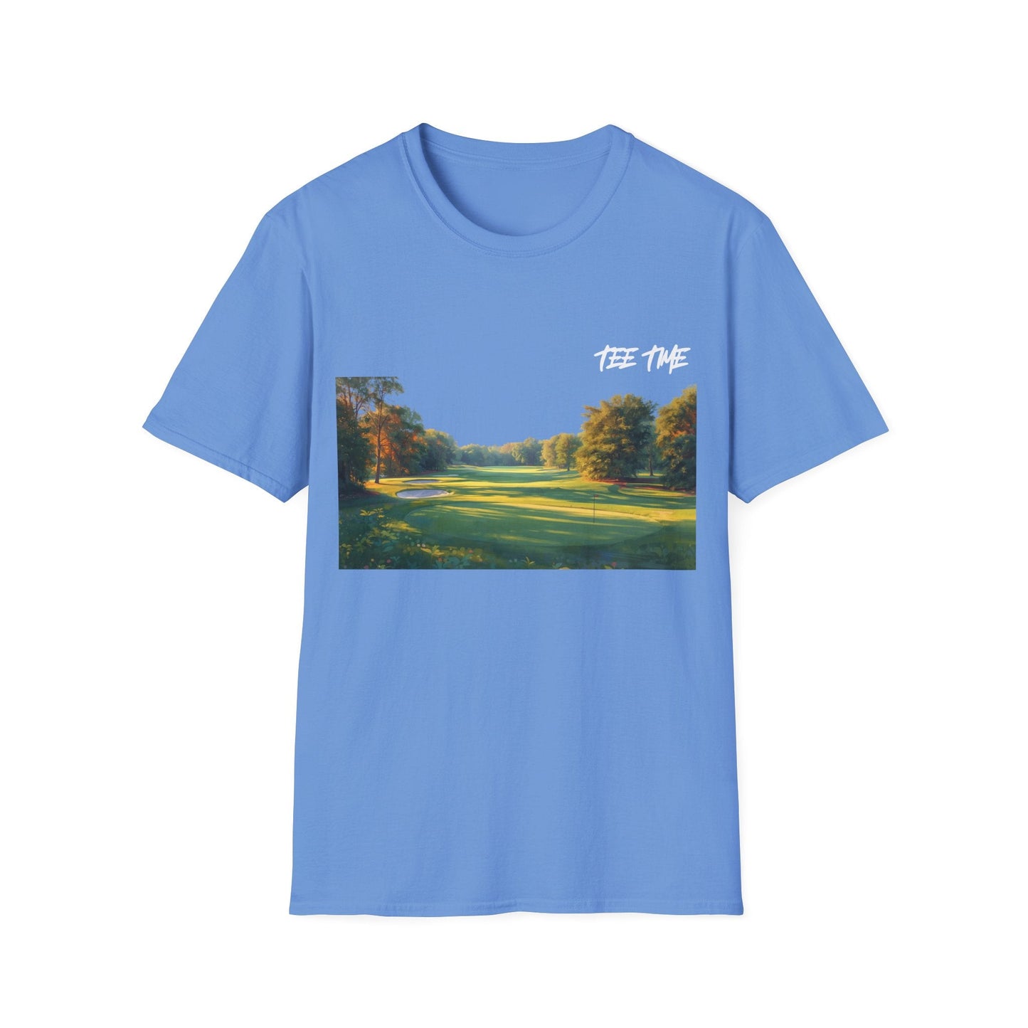 TEE TIME Golf T-Shirt Morning on the Green Scene - SJM Print Store